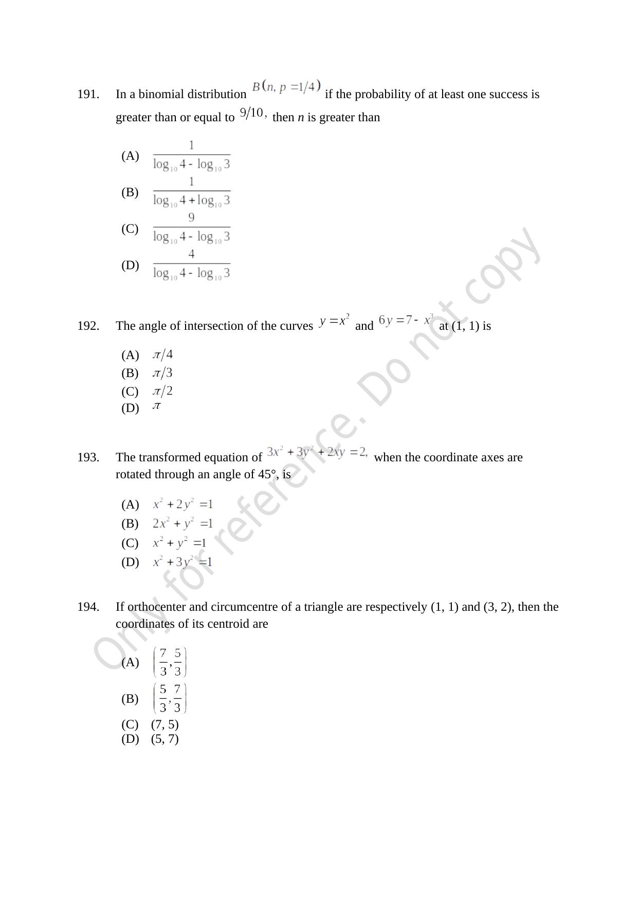 CUSAT CAT 2021 B.Tech Shift II Question Paper - Page 40