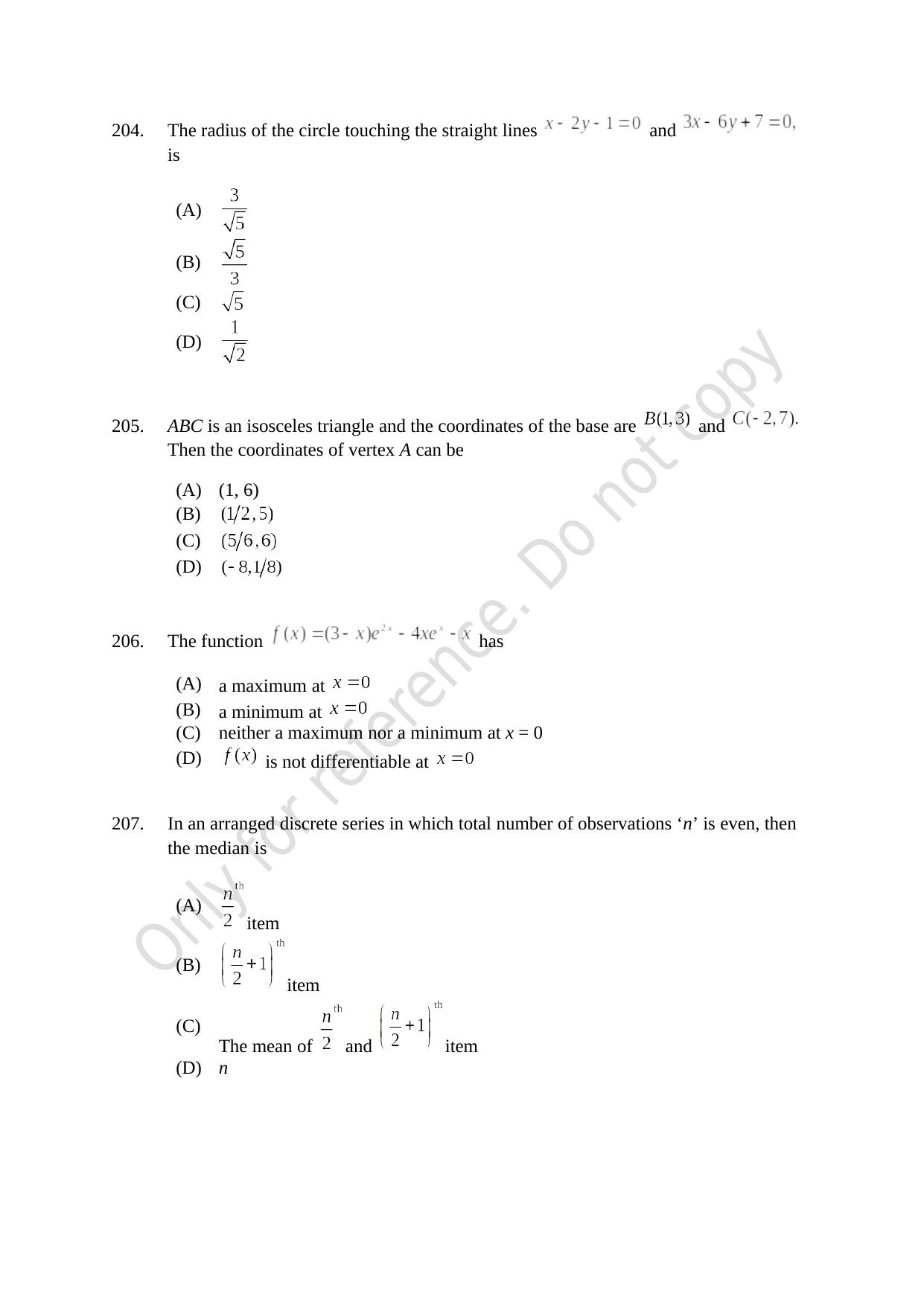 CUSAT CAT 2021 B.Tech Shift II Question Paper - Page 43