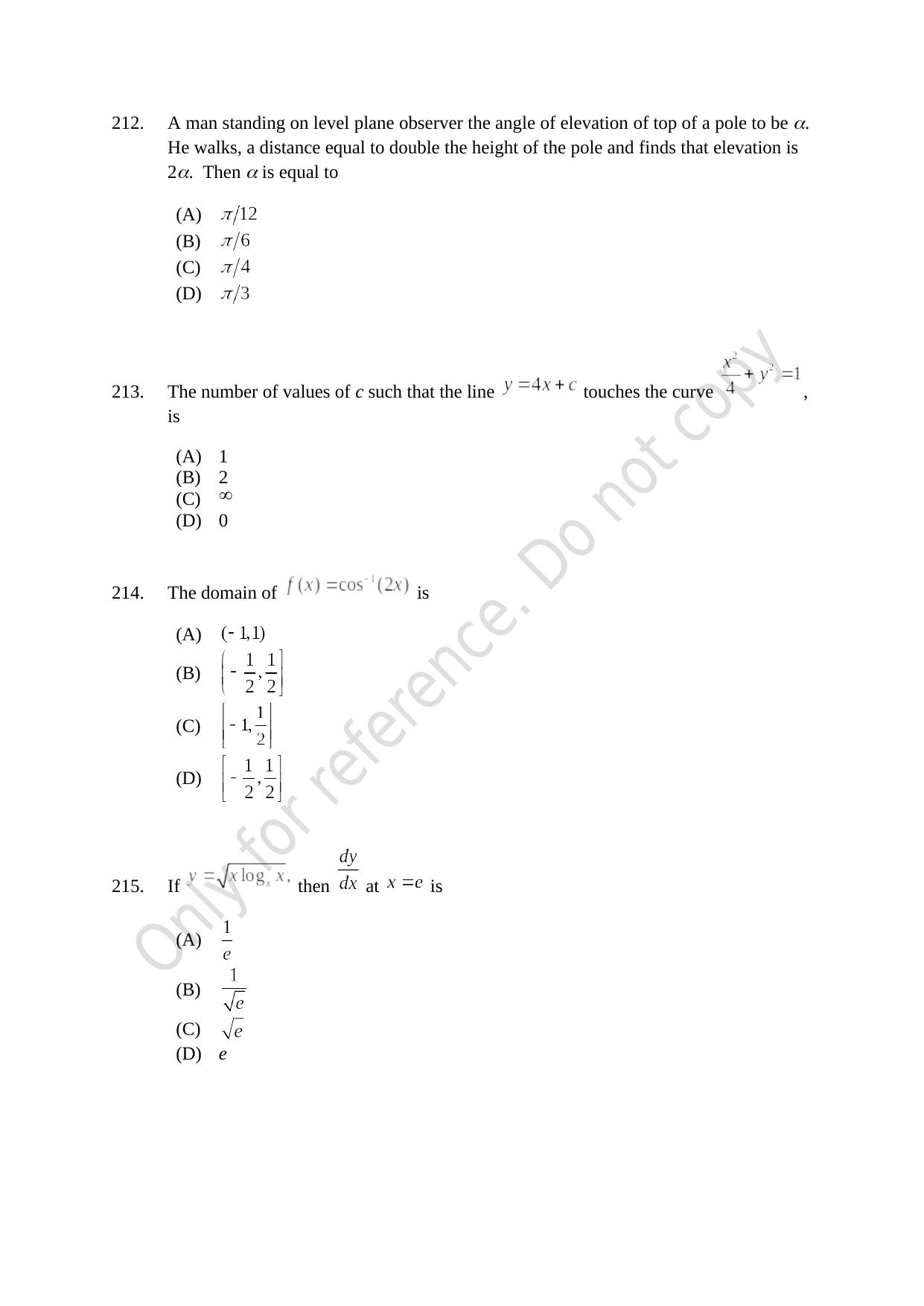 CUSAT CAT 2021 B.Tech Shift II Question Paper - Page 45