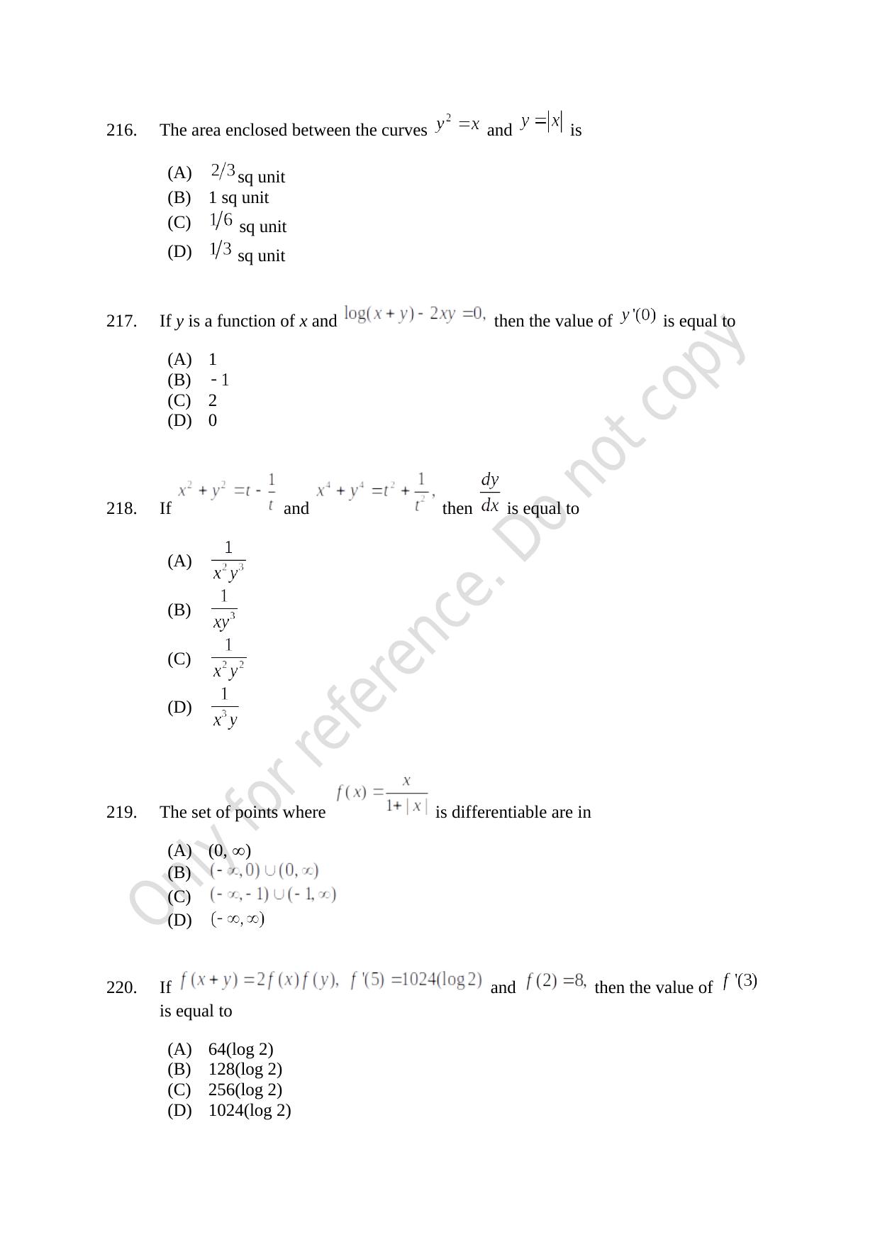 CUSAT CAT 2021 B.Tech Shift II Question Paper - Page 46
