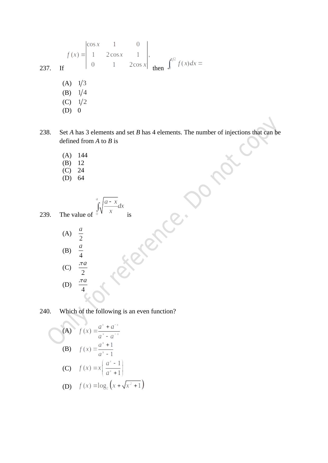CUSAT CAT 2021 B.Tech Shift II Question Paper - Page 51