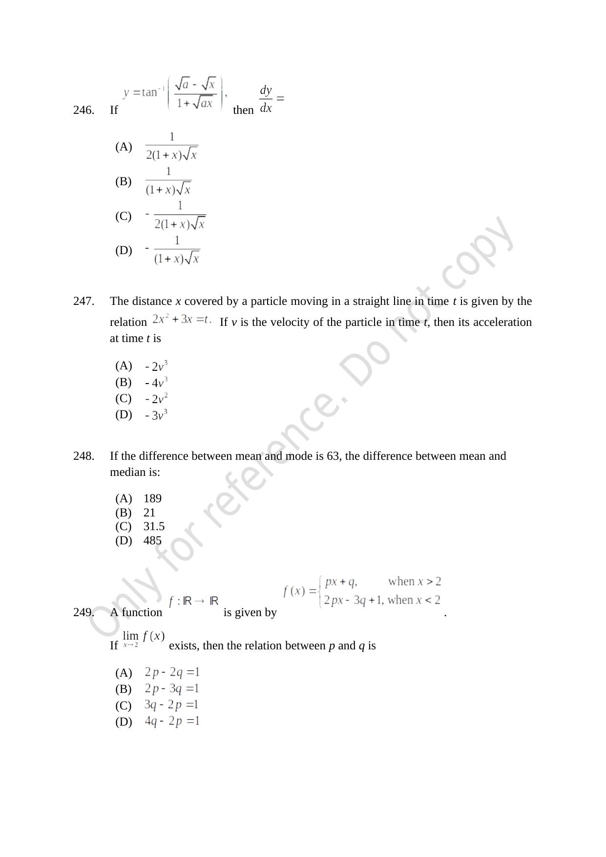 CUSAT CAT 2021 B.Tech Shift II Question Paper - Page 53