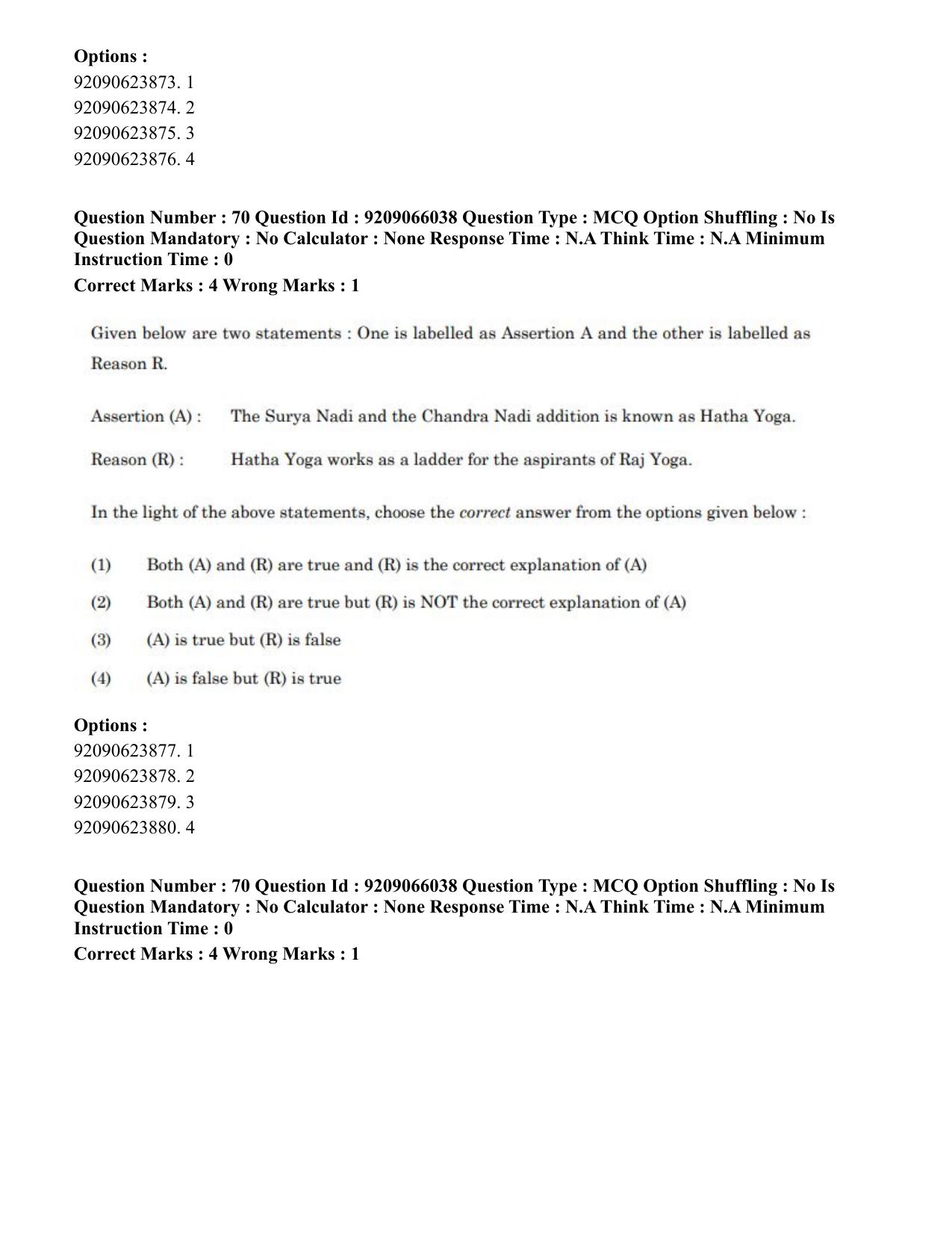 CUET PG 2023: ACQP06 – Dharma Vijnan (Eng.)-shift 1 (08-06-2023) Question Paper - Page 62