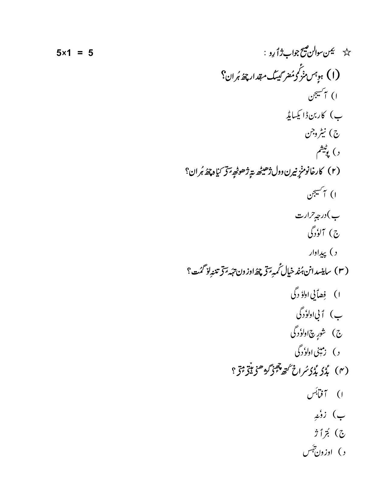 CBSE Class 10 Kashmiri Sample Papers 2023 - Page 2