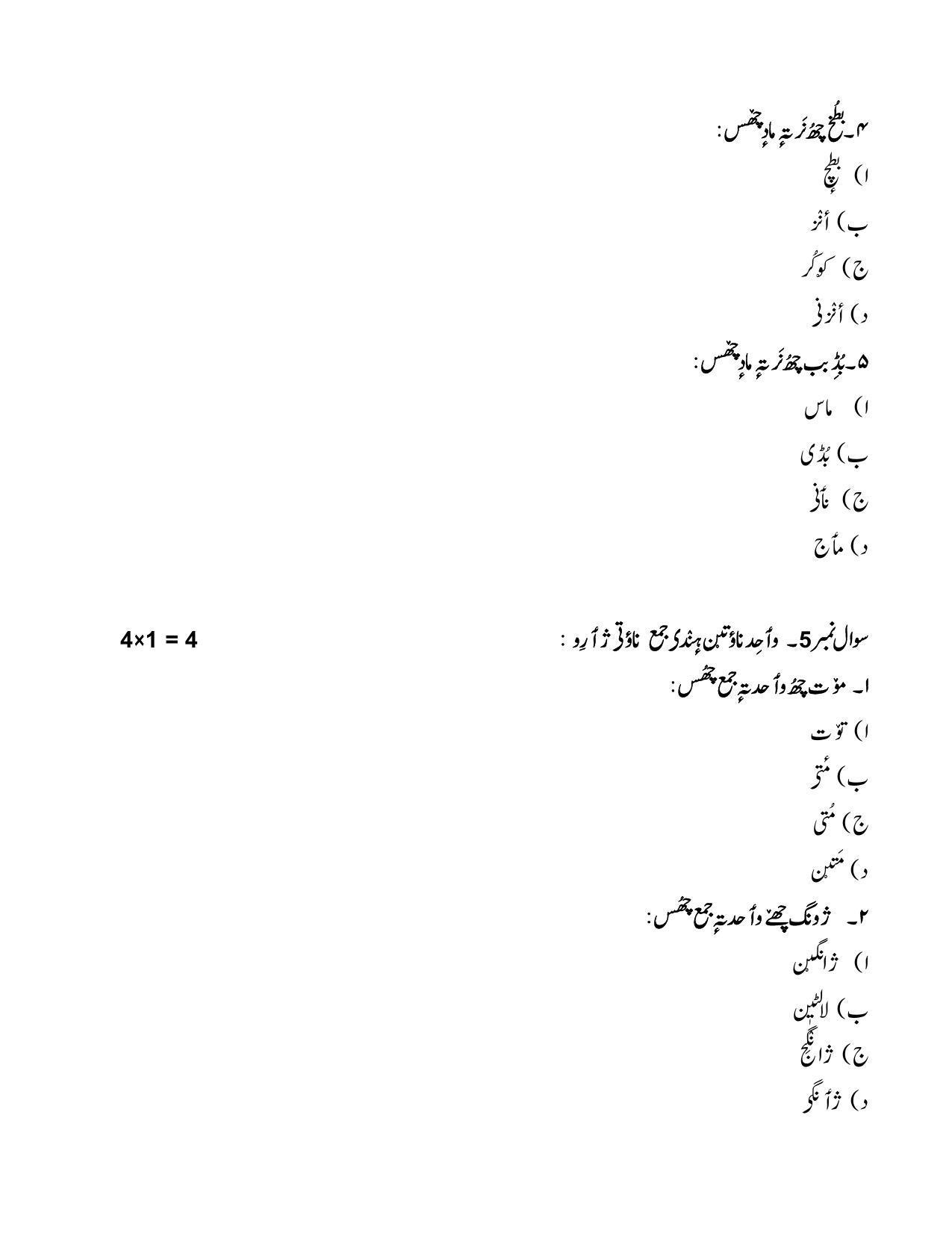 CBSE Class 10 Kashmiri Sample Papers 2023 - Page 10