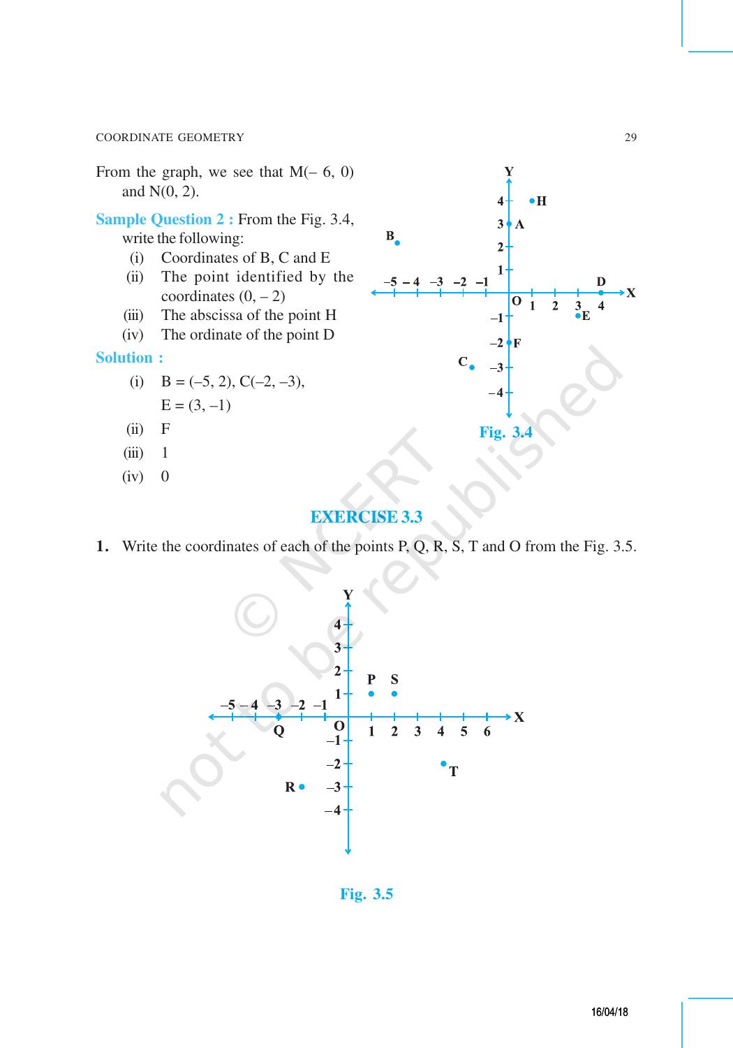 NCERT Exemplar Book for Class 9 Maths: Chapter 3 Coordinate Geometry - Page 6