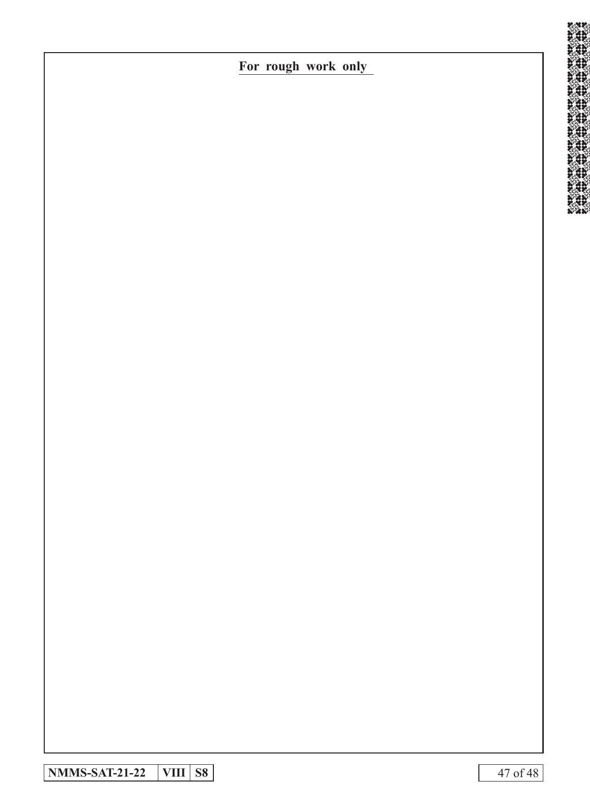 SAT KANNADA 2021-22 Class 8 Maharashtra NMMS Question Papers - Page 47