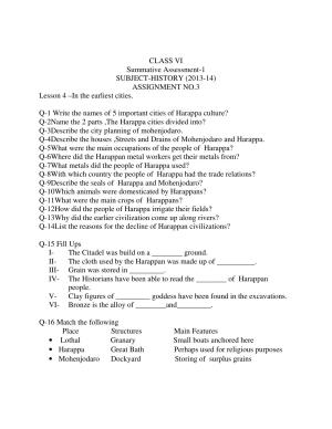 CBSE Worksheets for Class 6 Social Science History Assignment 8