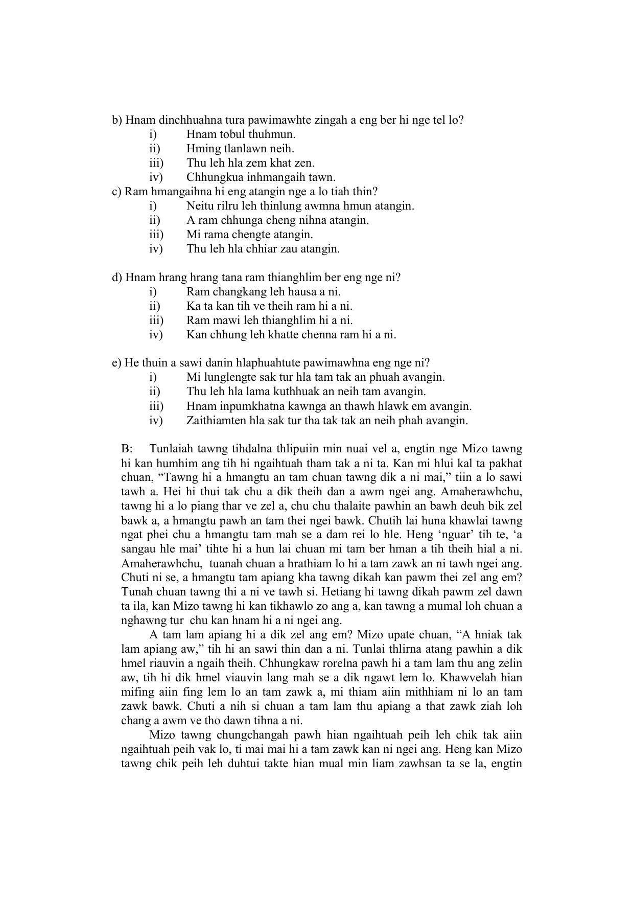 CBSE Class 10 Mizo Sample Paper 2021-22 - Page 2