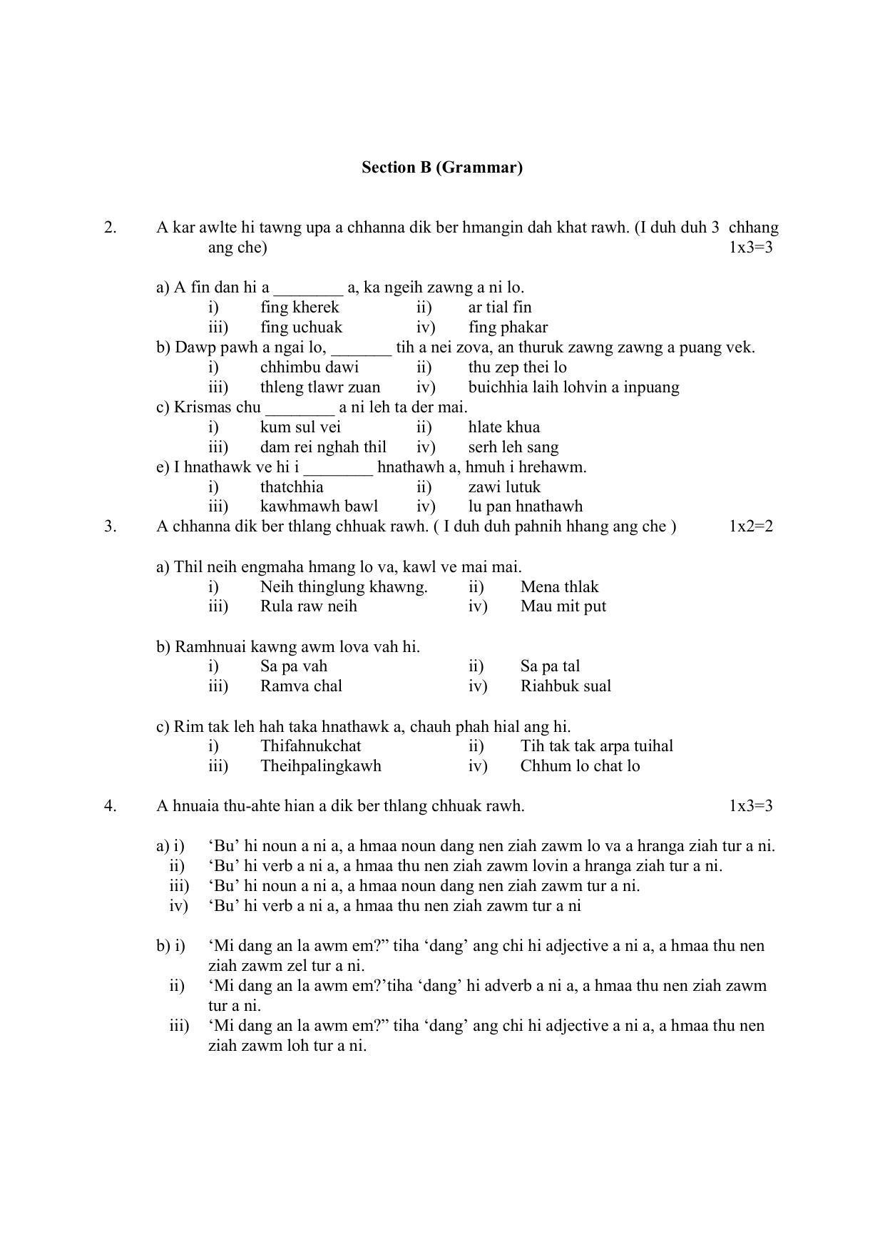CBSE Class 10 Mizo Sample Paper 2021-22 - Page 4