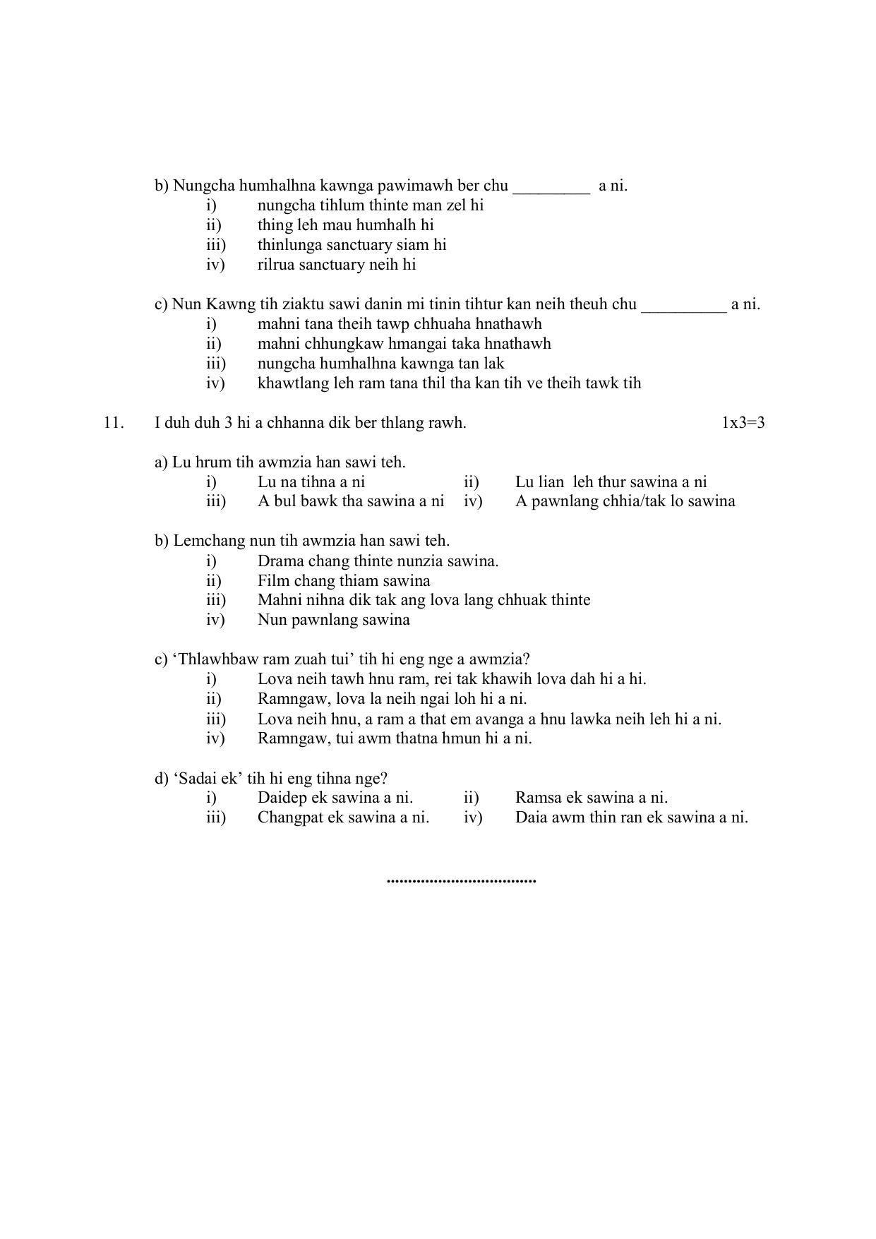 CBSE Class 10 Mizo Sample Paper 2021-22 - Page 8