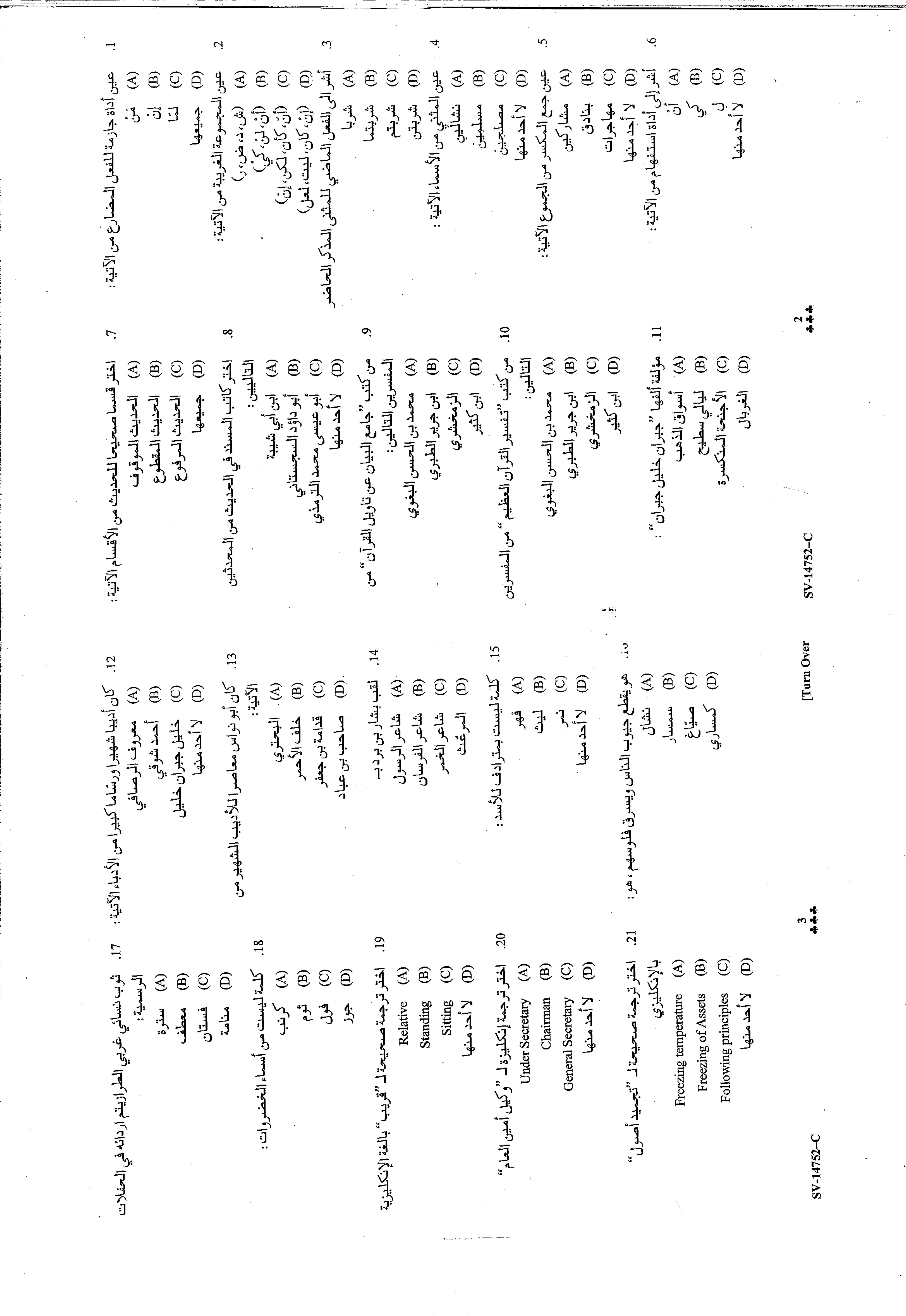KUET 2024 M.A. Arabic Question Paper - Page 19
