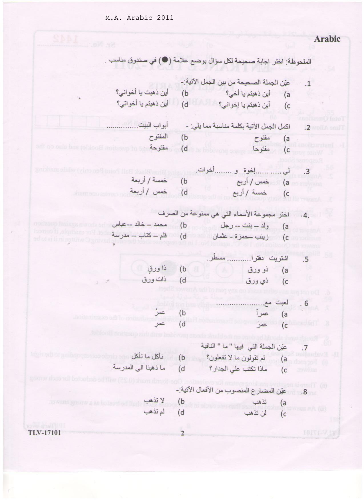 KUET 2024 M.A. Arabic Question Paper - Page 65