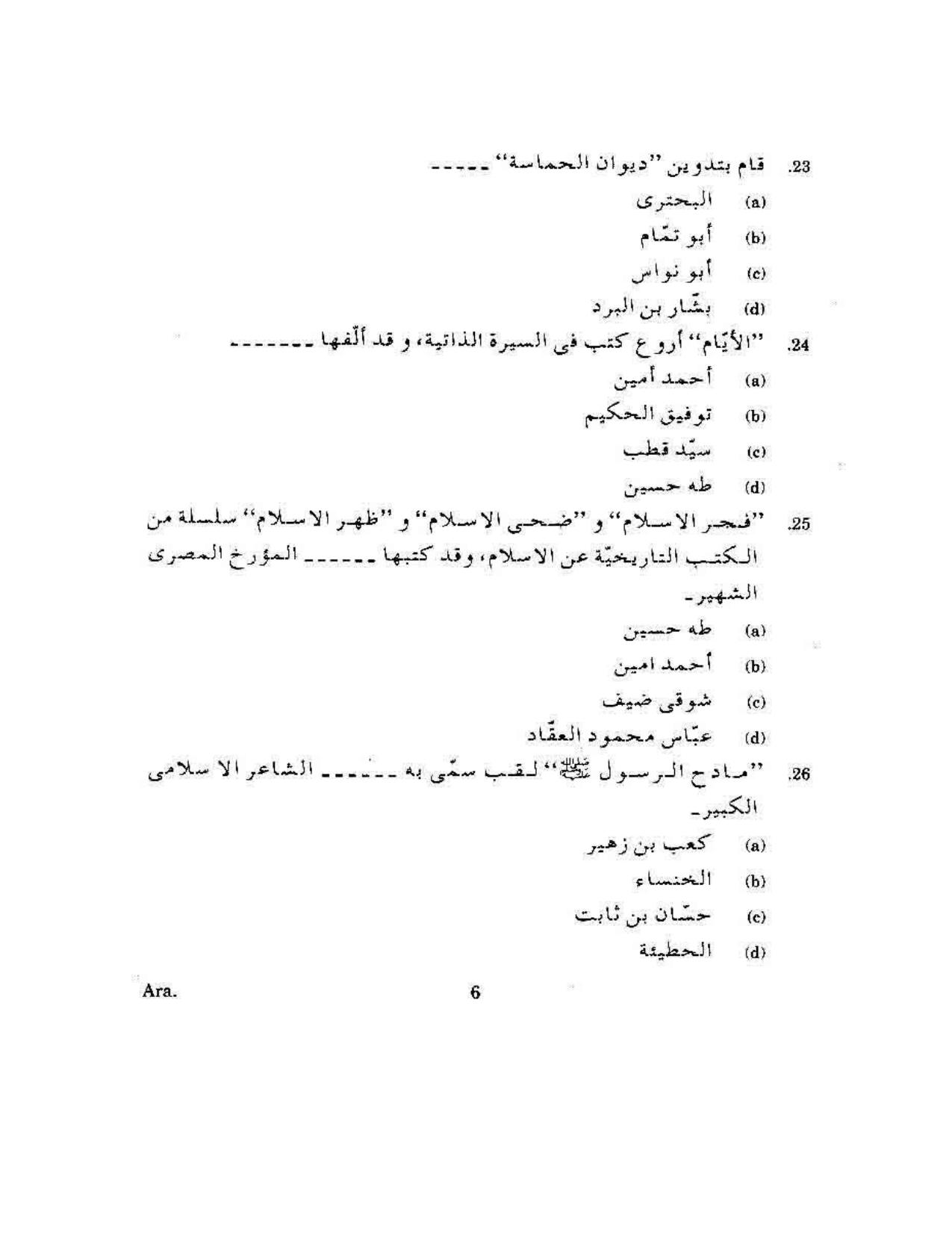 KUET 2024 M.A. Arabic Question Paper - Page 83