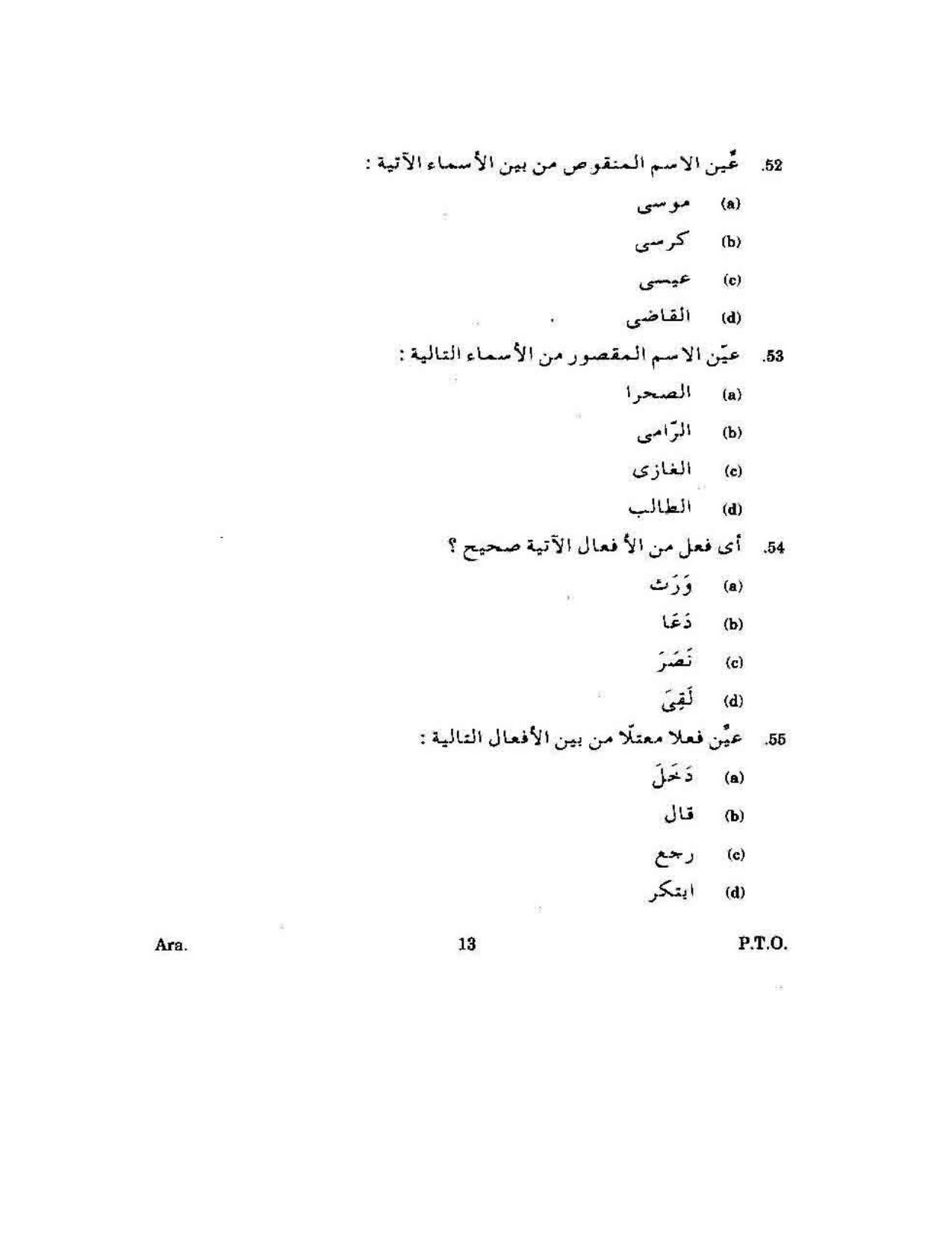 KUET 2024 M.A. Arabic Question Paper - Page 90