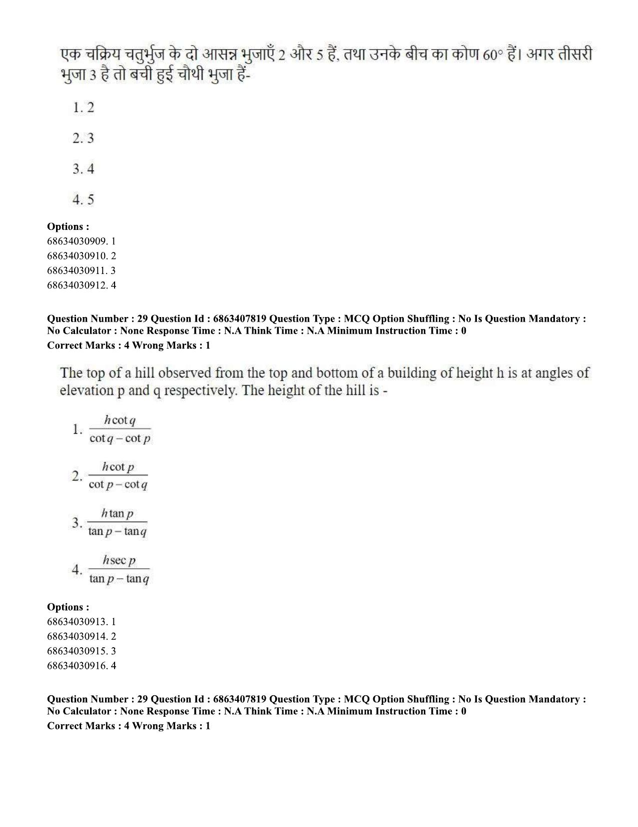 CUET PG 2023: SCQP09 – Computer Science, Information Technology (Hindi)-shift 2 (07-06-2023) Question Paper - Page 29