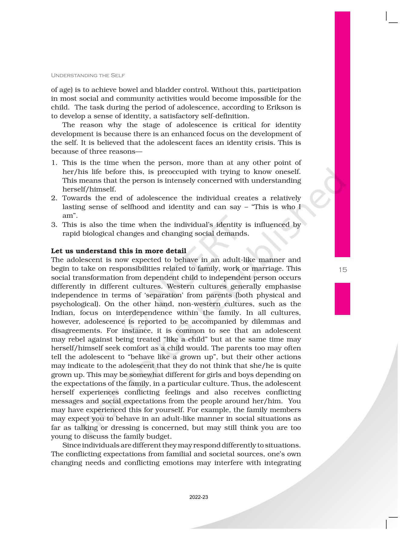 NCERT Book for Class 11 Home Science Chapter 1 Introduction - Page 15