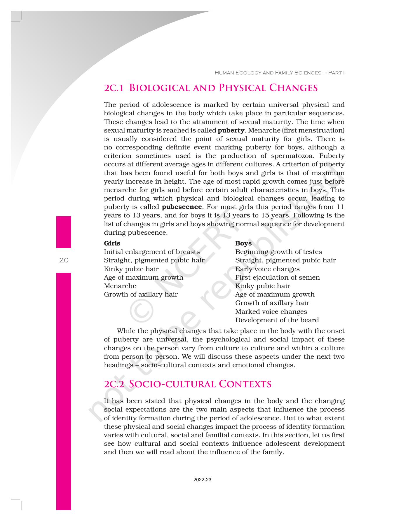 NCERT Book for Class 11 Home Science Chapter 1 Introduction - Page 20