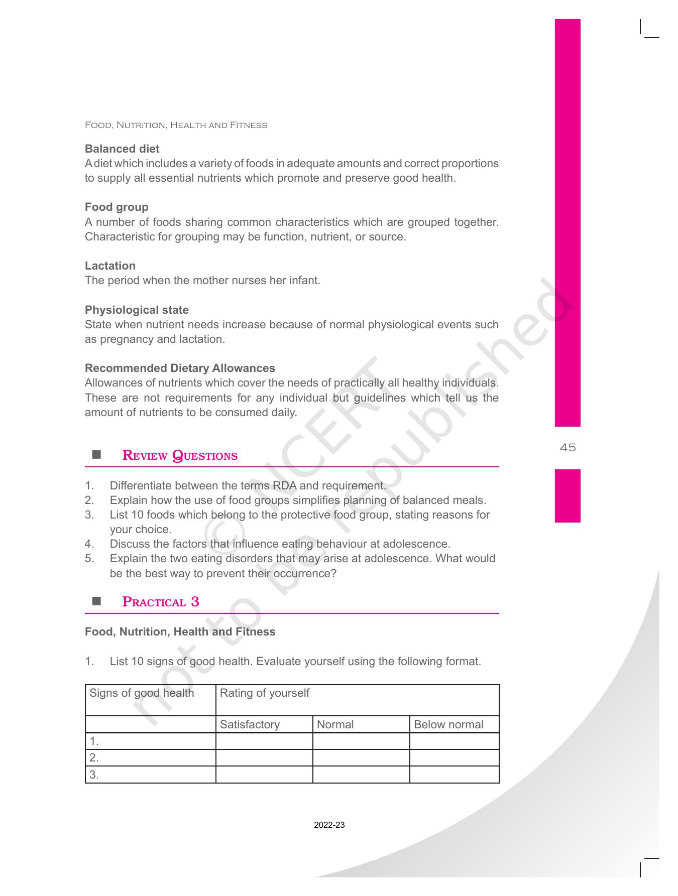 NCERT Book for Class 11 Home Science Chapter 1 Introduction - Page 45