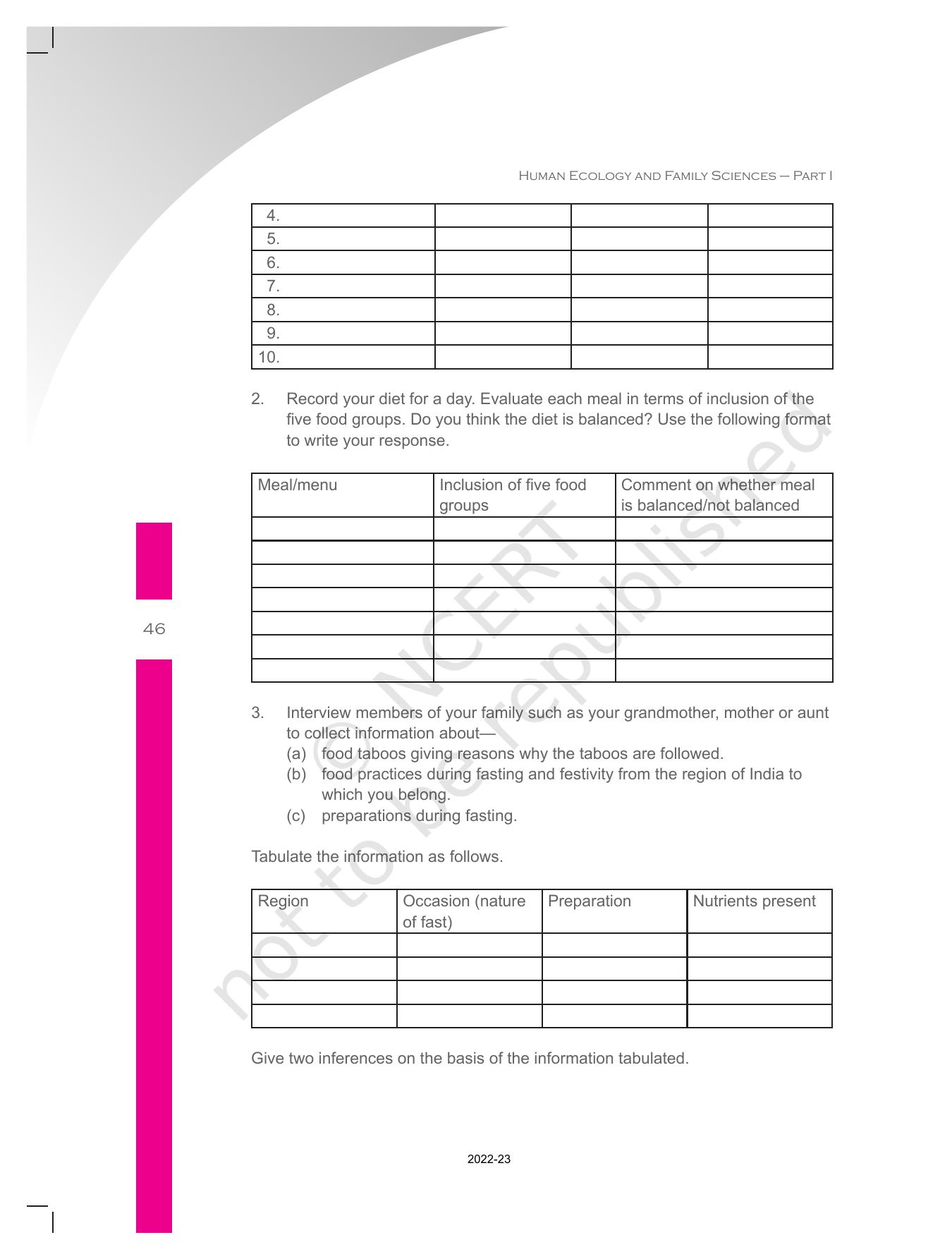 NCERT Book for Class 11 Home Science Chapter 1 Introduction - Page 46