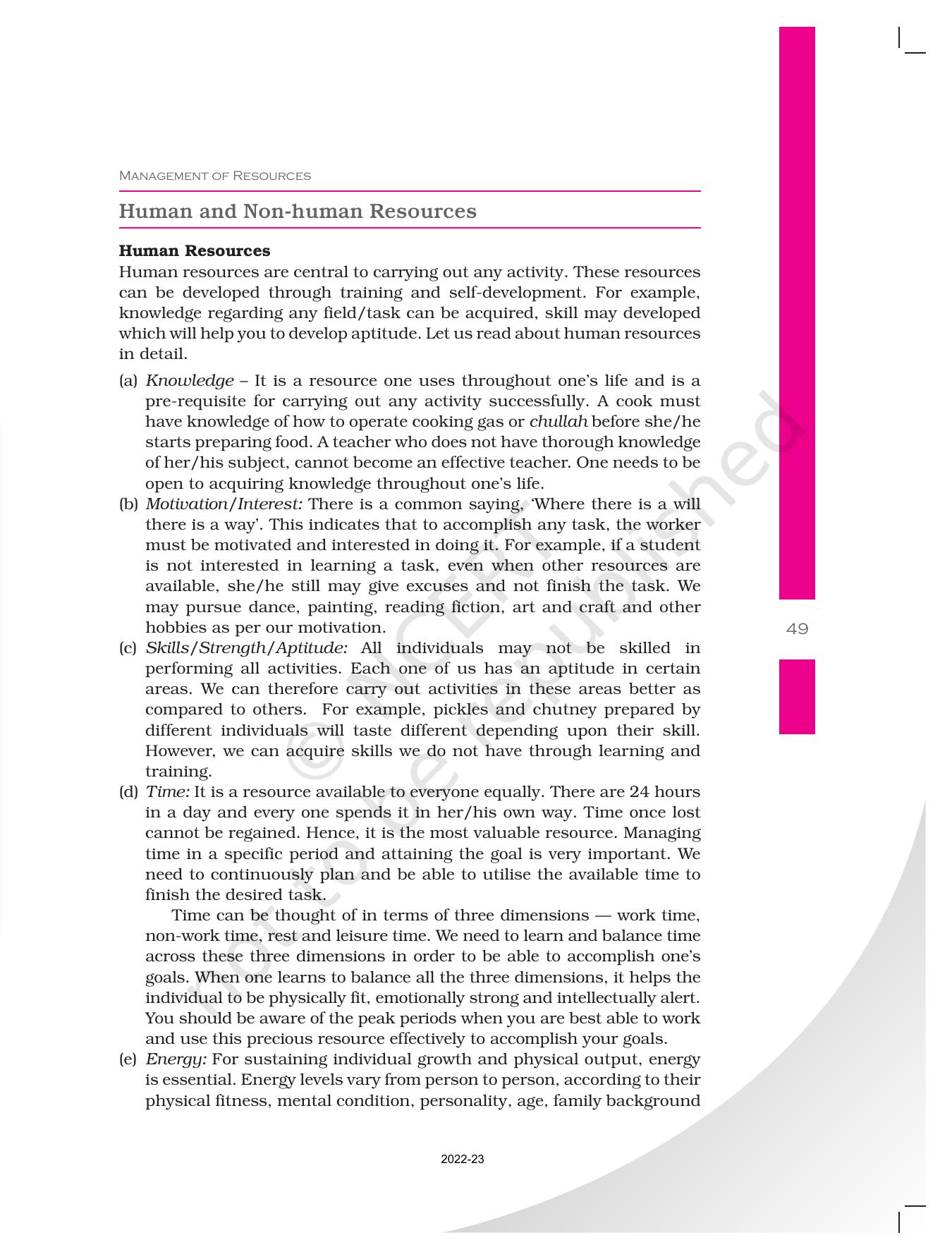 NCERT Book for Class 11 Home Science Chapter 1 Introduction - Page 49