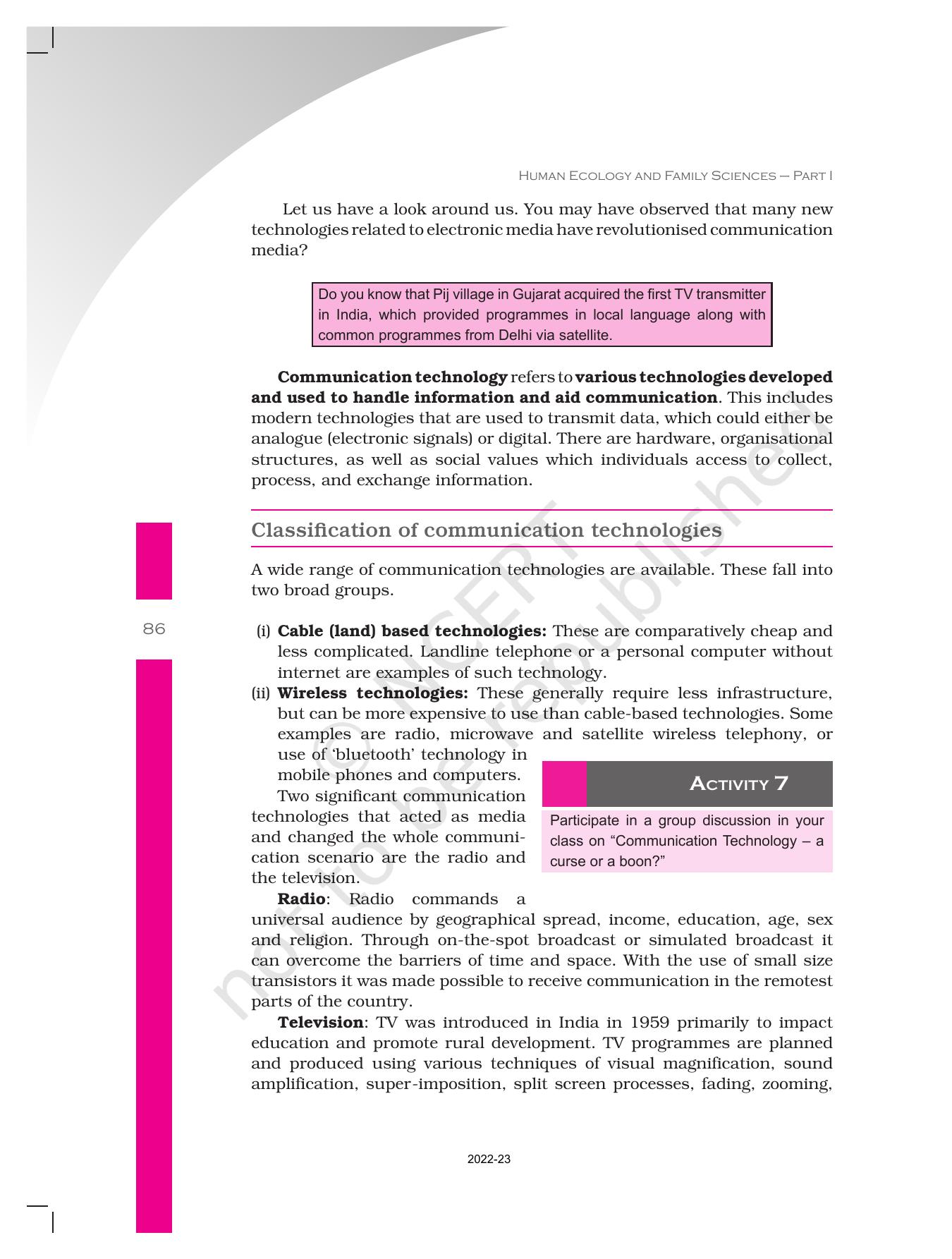 NCERT Book for Class 11 Home Science Chapter 1 Introduction - Page 86