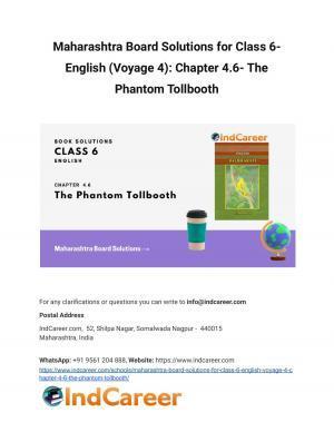 Maharashtra Board Solutions for Class 6- English (Voyage 4): Chapter 4.6- The Phantom Tollbooth