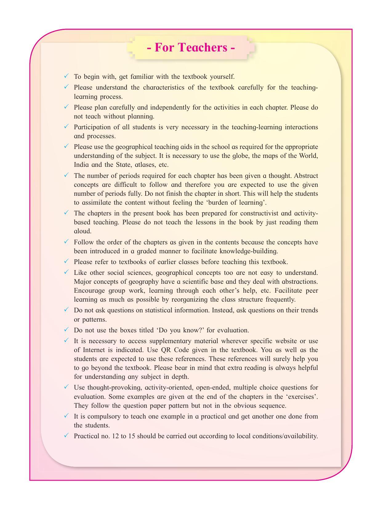 Maharashtra Board Class 11 Geography Textbook - Page 9