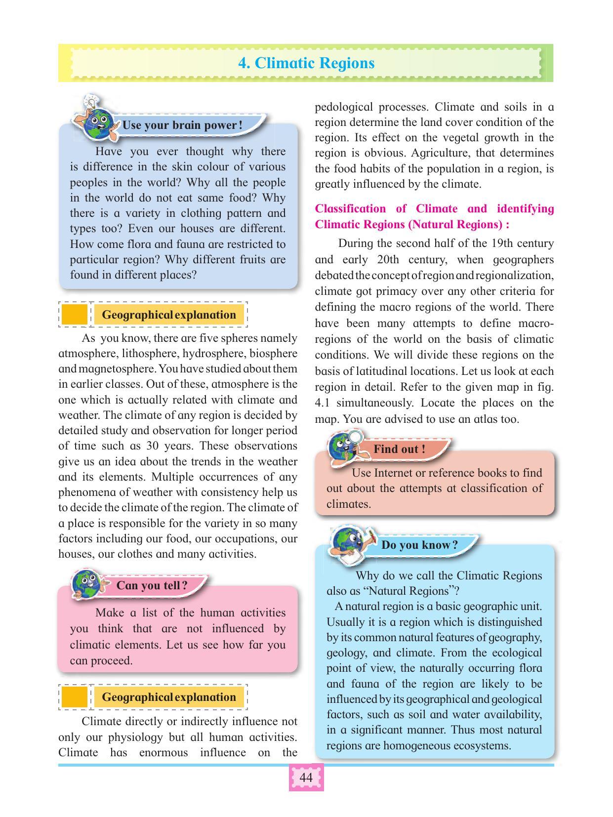 Maharashtra Board Class 11 Geography Textbook - Page 54