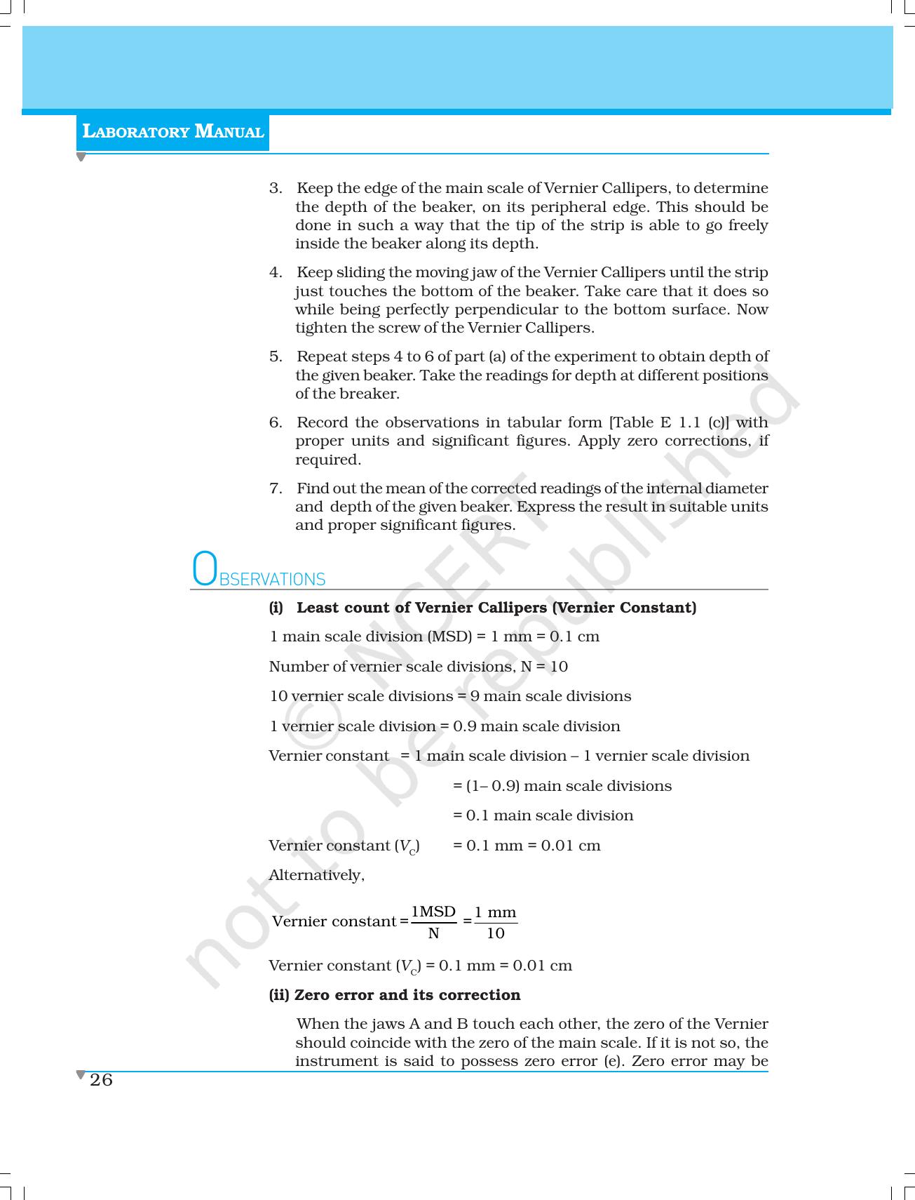 NCERT Laboratory Manuals for Class XI Physics - Experiments (1 to 5) - Page 4