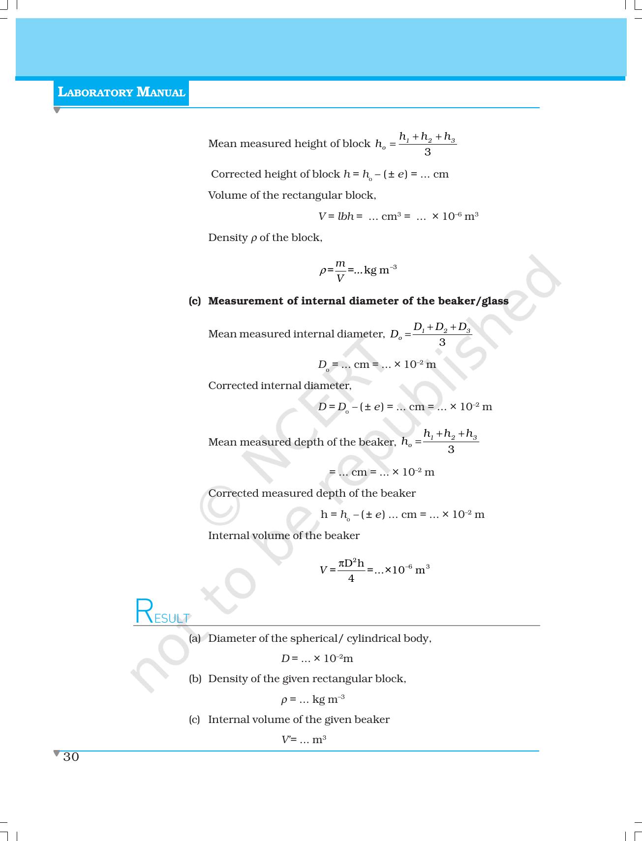 NCERT Laboratory Manuals for Class XI Physics - Experiments (1 to 5) - Page 8