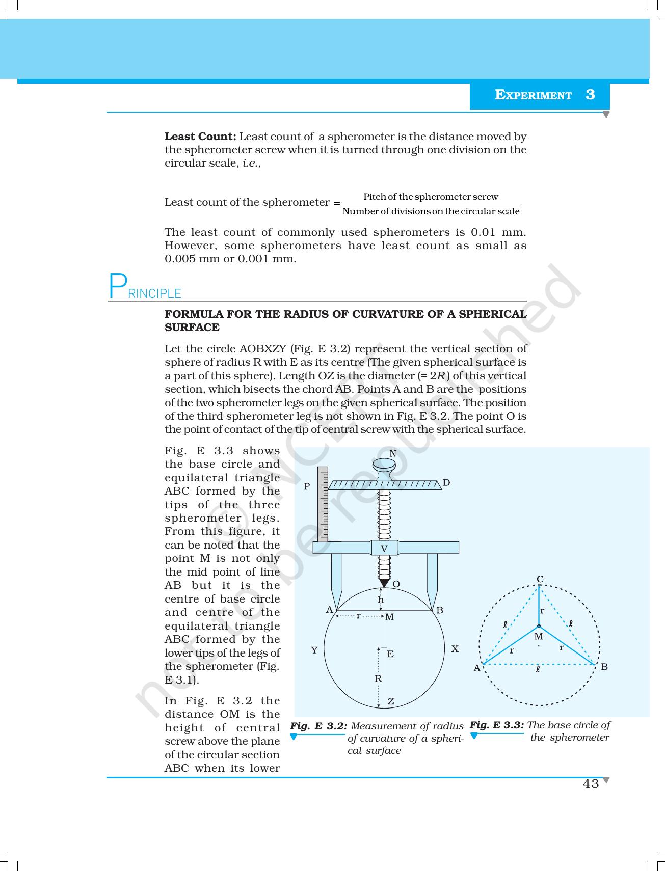 NCERT Laboratory Manuals for Class XI Physics - Experiments (1 to 5) - Page 21