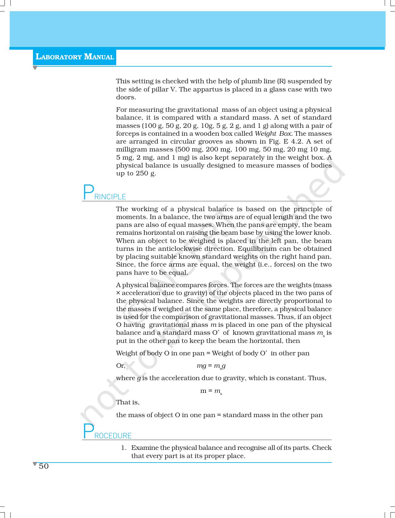 NCERT Laboratory Manuals for Class XI Physics - Experiments (1 to 5) - Page 28