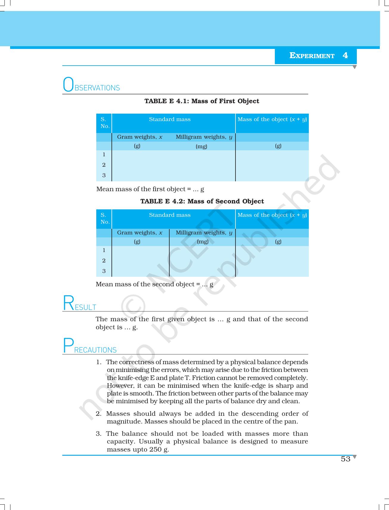 NCERT Laboratory Manuals for Class XI Physics - Experiments (1 to 5) - Page 31