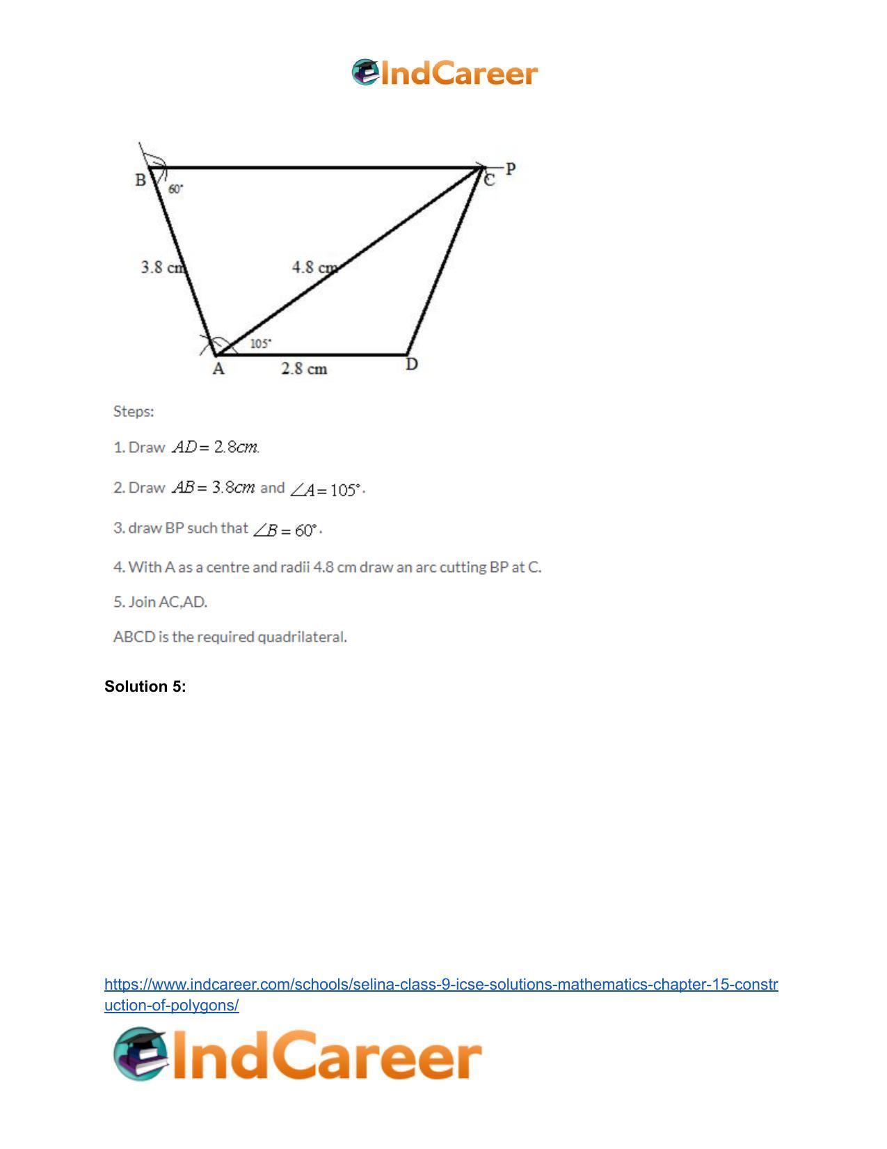 Selina Class 9 ICSE Solutions Mathematics : Chapter 15- Construction of Polygons - Page 6
