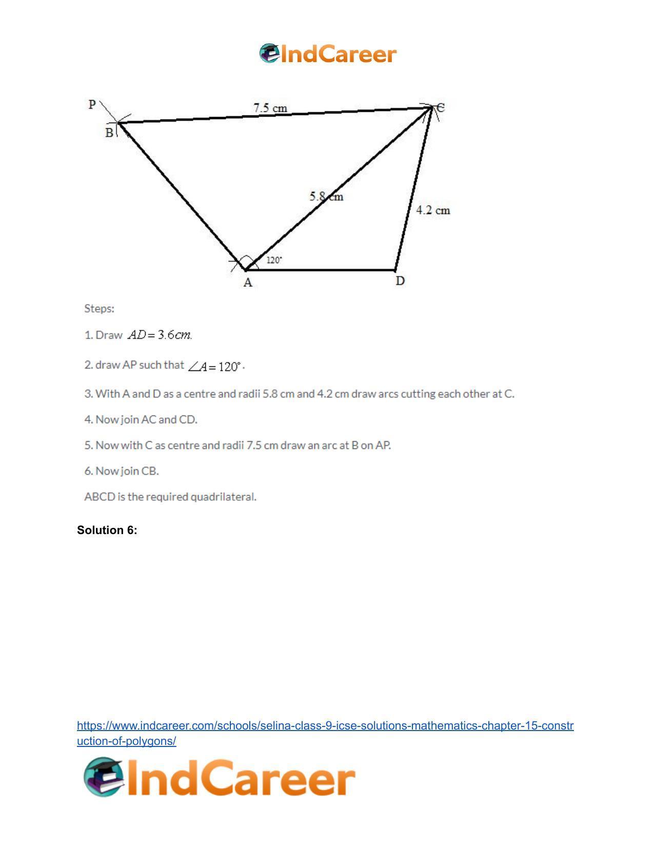 Selina Class 9 ICSE Solutions Mathematics : Chapter 15- Construction of Polygons - Page 7