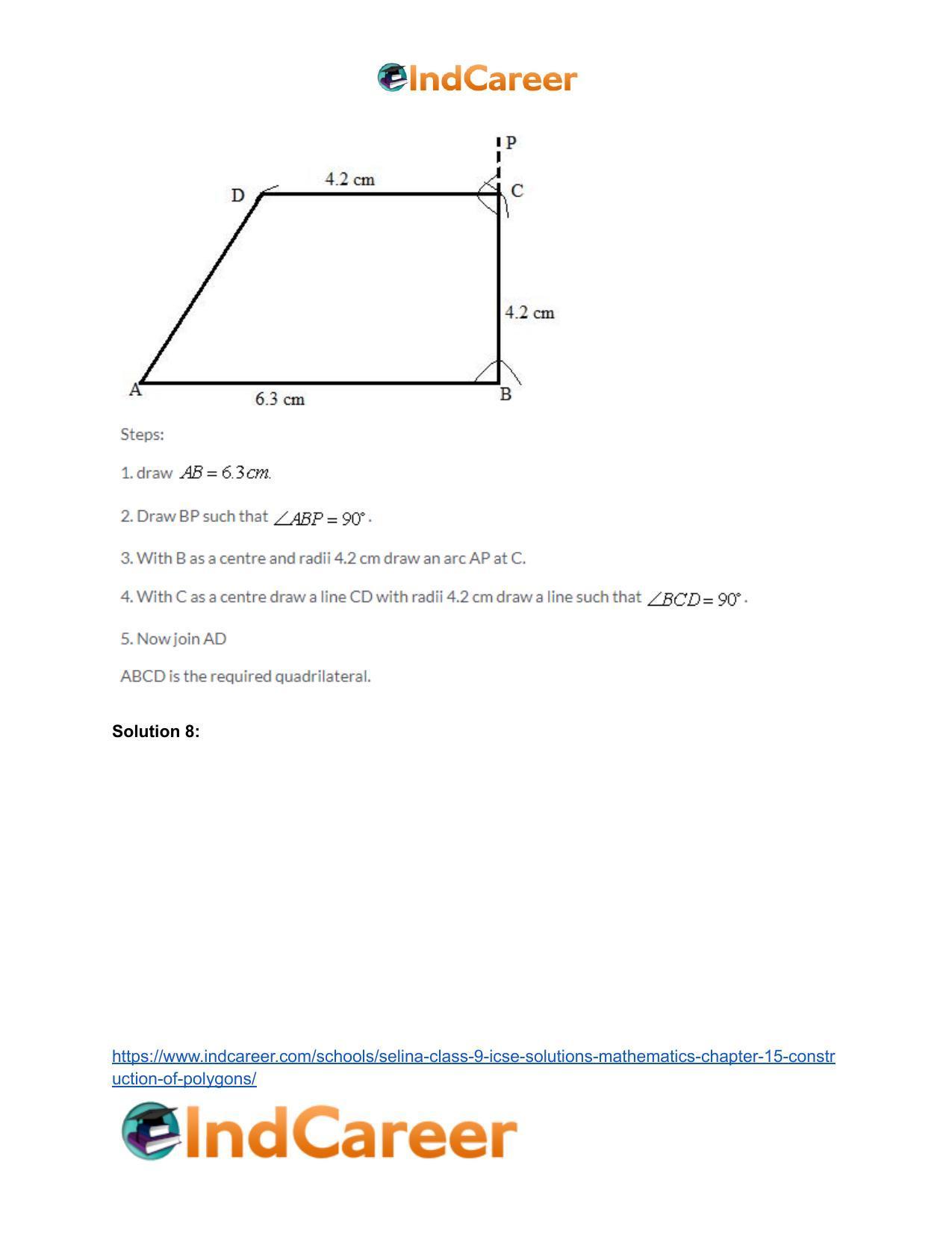 Selina Class 9 ICSE Solutions Mathematics : Chapter 15- Construction of Polygons - Page 9
