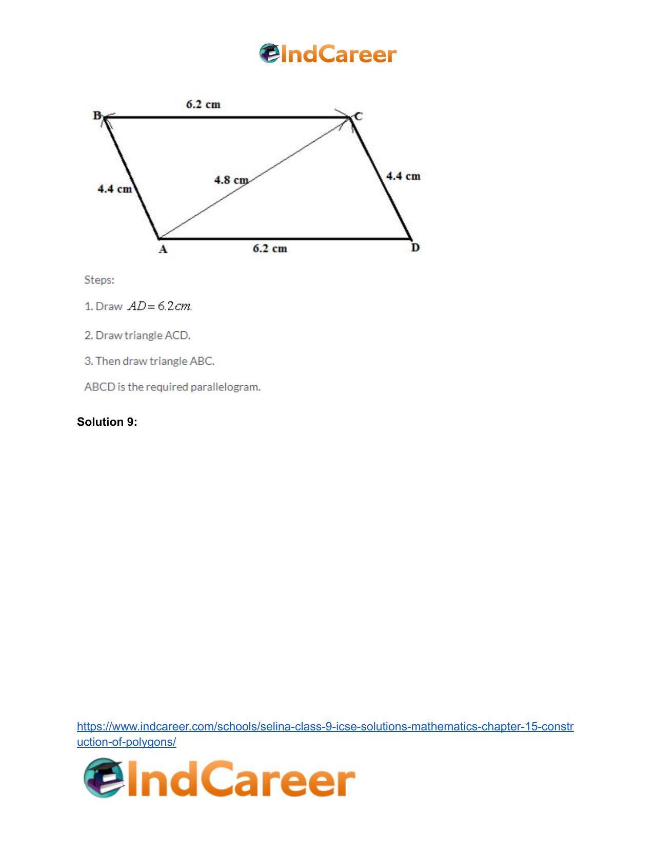 Selina Class 9 ICSE Solutions Mathematics : Chapter 15- Construction of Polygons - Page 10