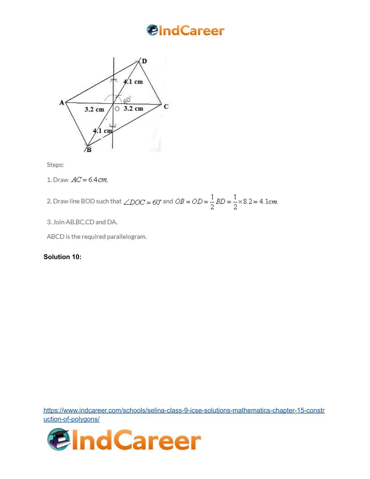 Selina Class 9 ICSE Solutions Mathematics : Chapter 15- Construction of Polygons - Page 11