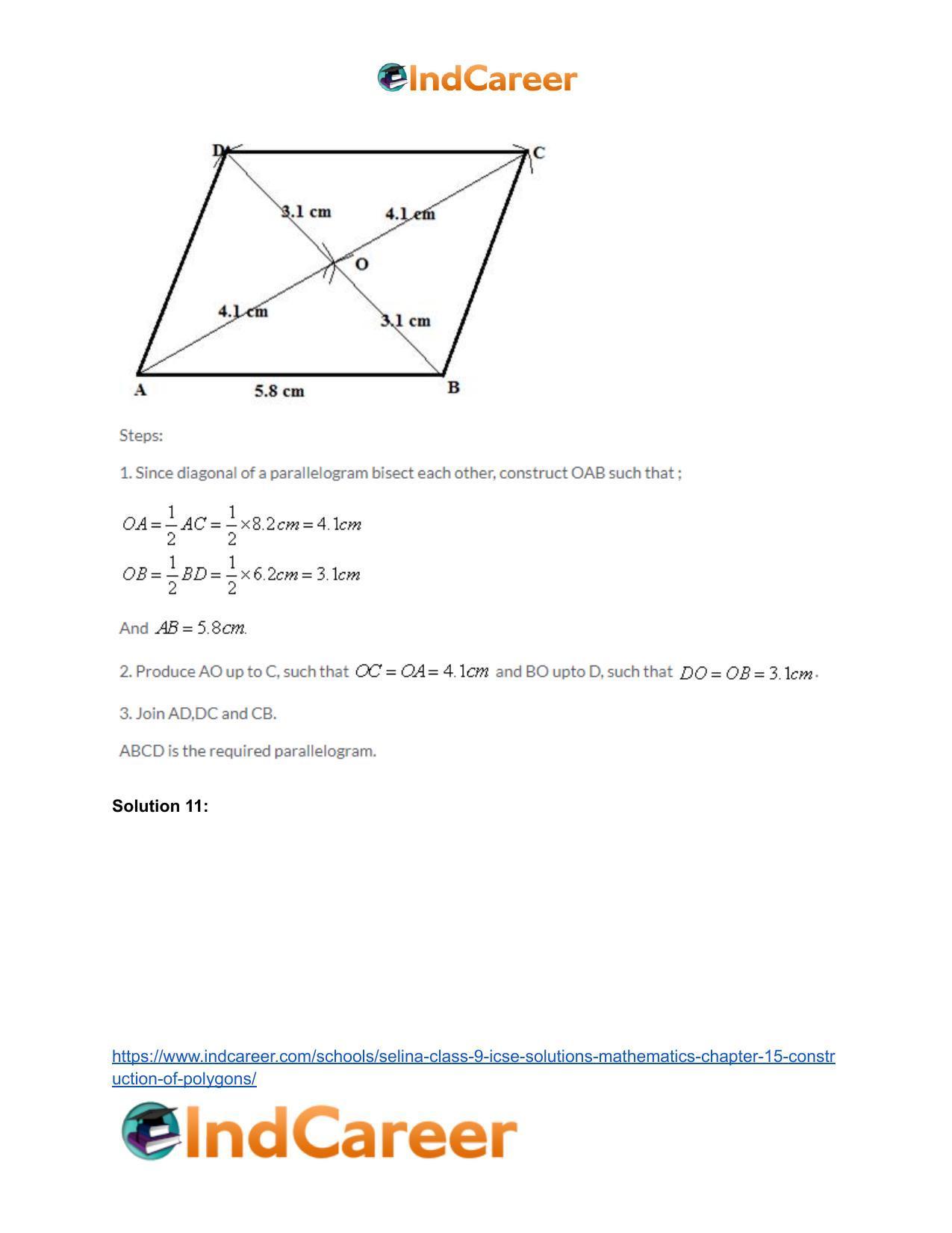 Selina Class 9 ICSE Solutions Mathematics : Chapter 15- Construction of Polygons - Page 12