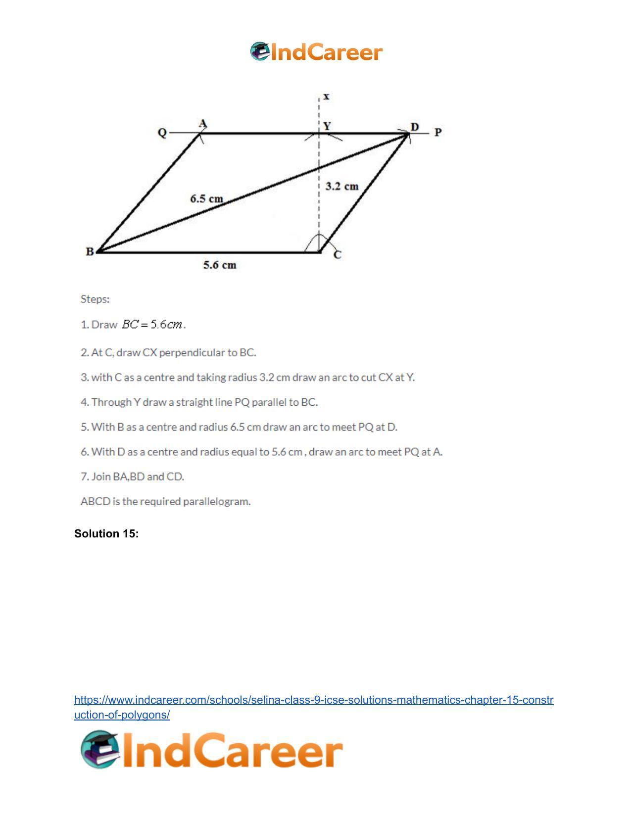 Selina Class 9 ICSE Solutions Mathematics : Chapter 15- Construction of Polygons - Page 16