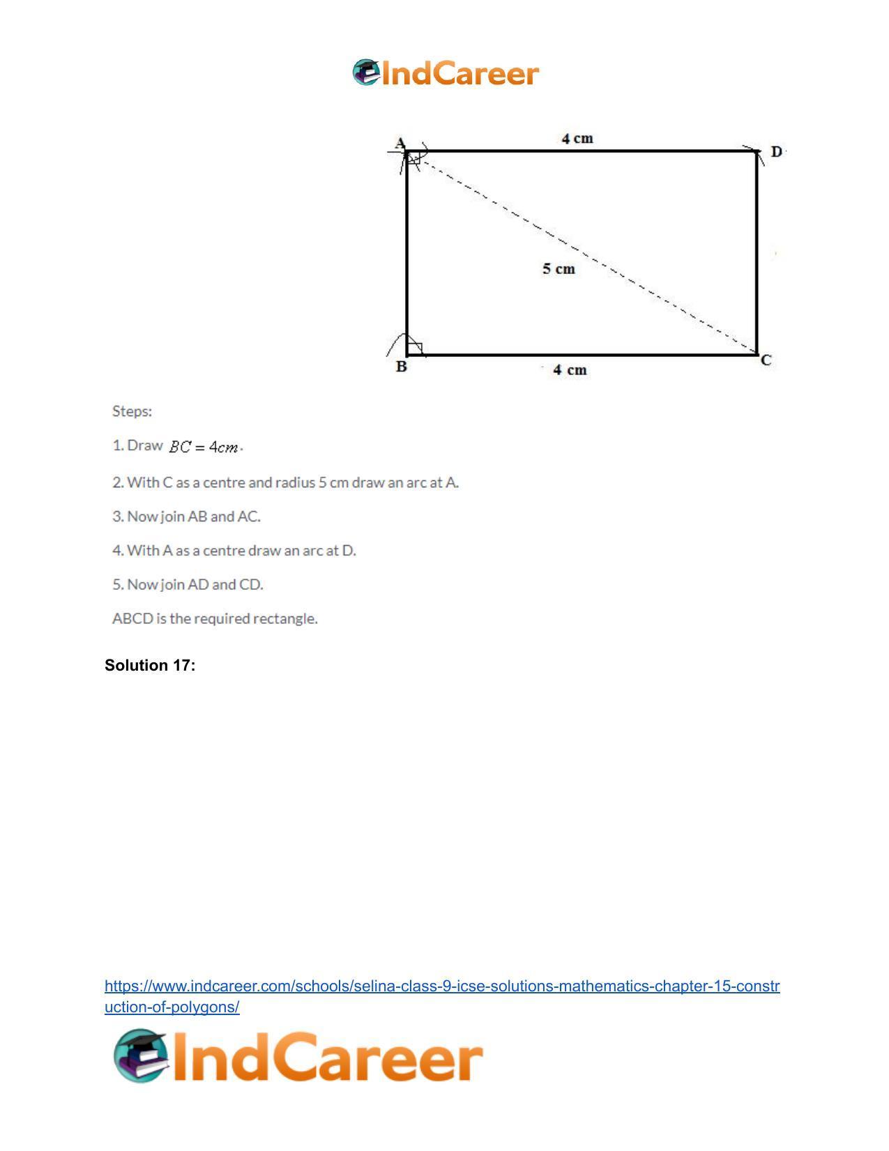 Selina Class 9 ICSE Solutions Mathematics : Chapter 15- Construction of Polygons - Page 18