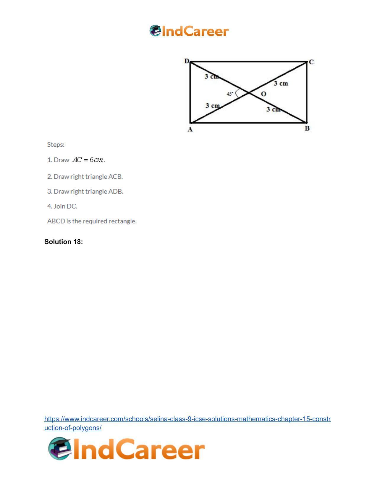 Selina Class 9 ICSE Solutions Mathematics : Chapter 15- Construction of Polygons - Page 19
