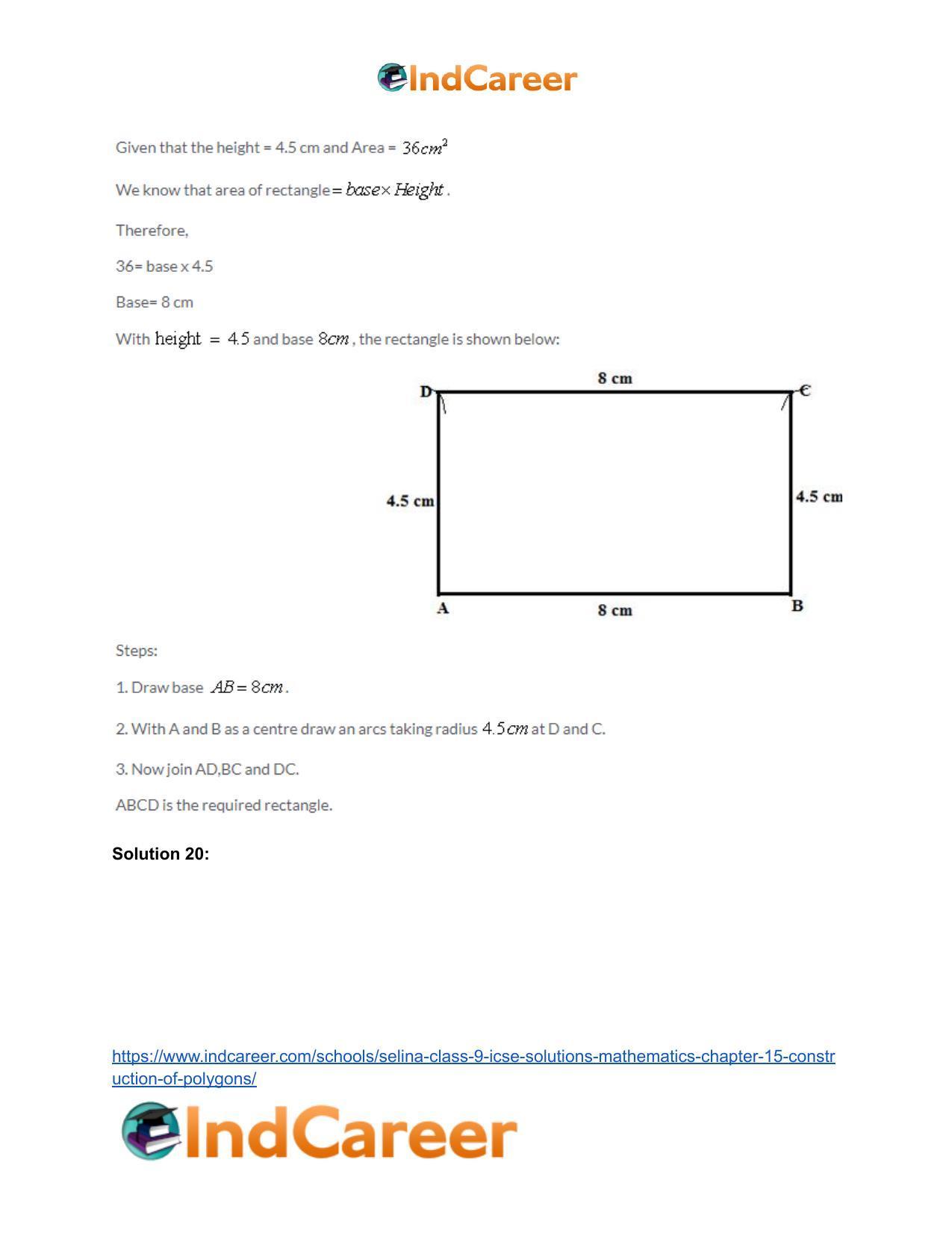 Selina Class 9 ICSE Solutions Mathematics : Chapter 15- Construction of Polygons - Page 21