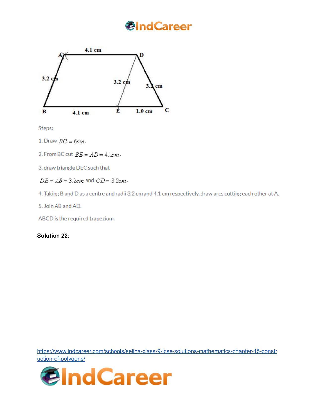 Selina Class 9 ICSE Solutions Mathematics : Chapter 15- Construction of Polygons - Page 23
