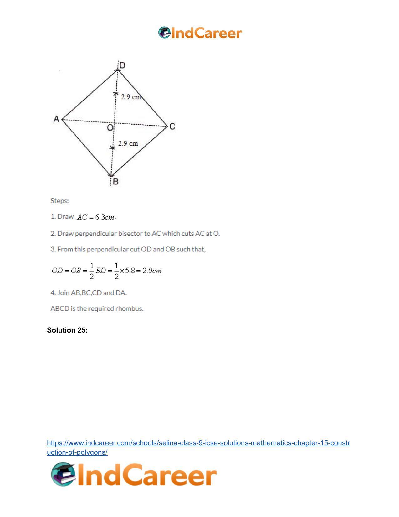 Selina Class 9 ICSE Solutions Mathematics : Chapter 15- Construction of Polygons - Page 26