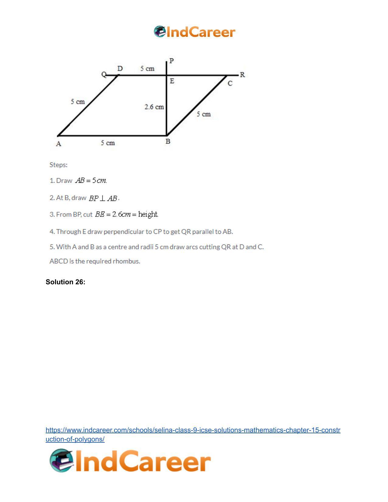 Selina Class 9 ICSE Solutions Mathematics : Chapter 15- Construction of Polygons - Page 27