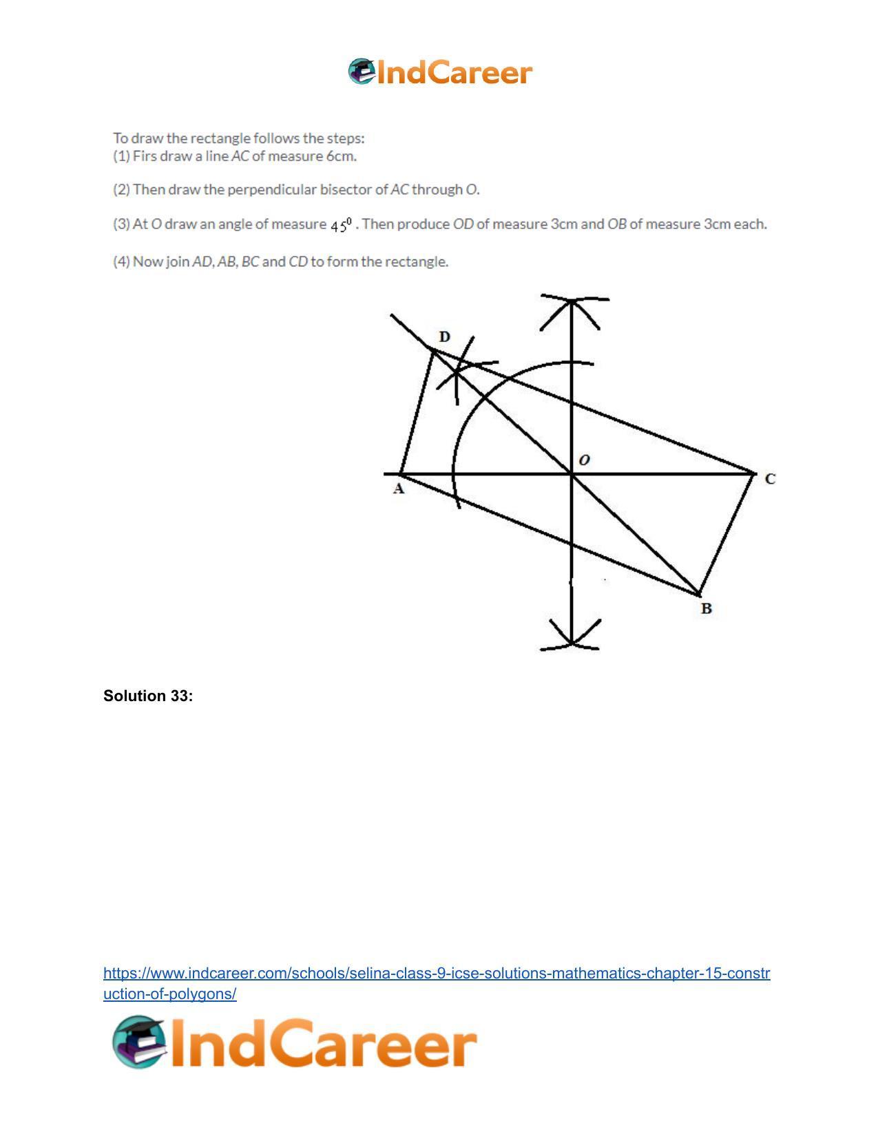 Selina Class 9 ICSE Solutions Mathematics : Chapter 15- Construction of Polygons - Page 34