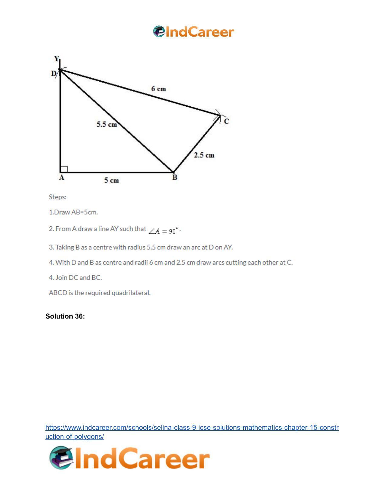 Selina Class 9 ICSE Solutions Mathematics : Chapter 15- Construction of Polygons - Page 37