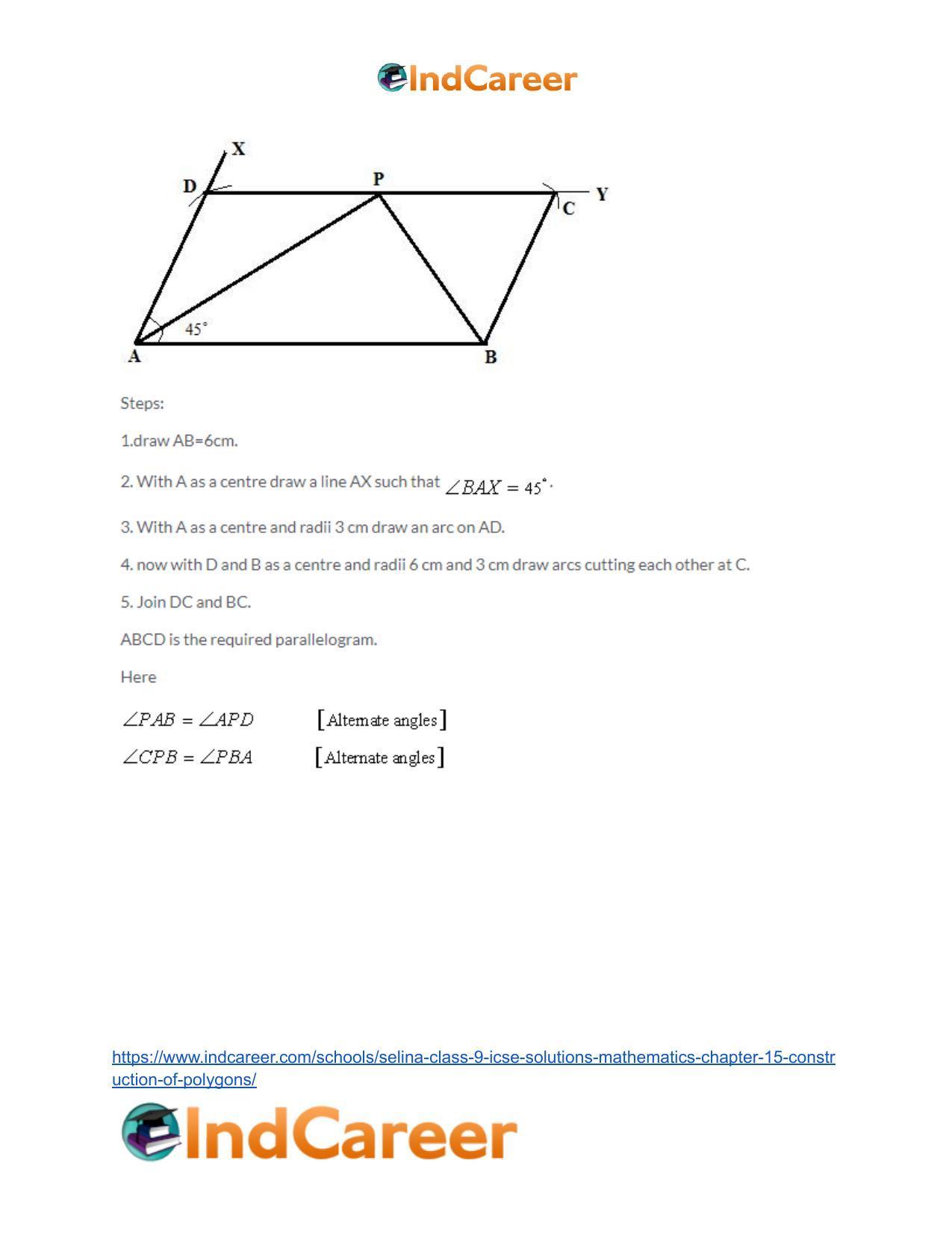 Selina Class 9 ICSE Solutions Mathematics : Chapter 15- Construction of Polygons - Page 38